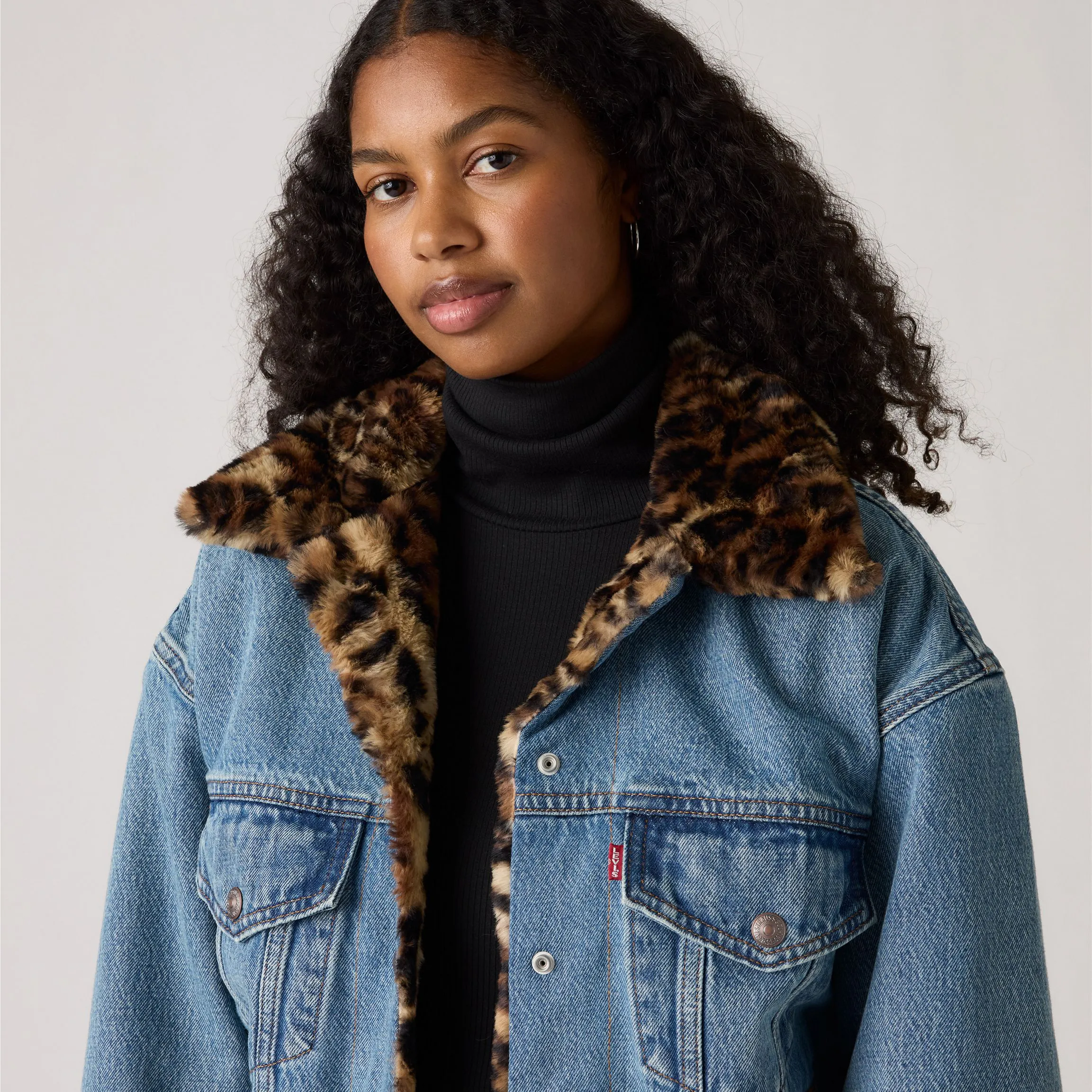 Levi's Womens 90S Fur Trucker, dolly day - Image 2