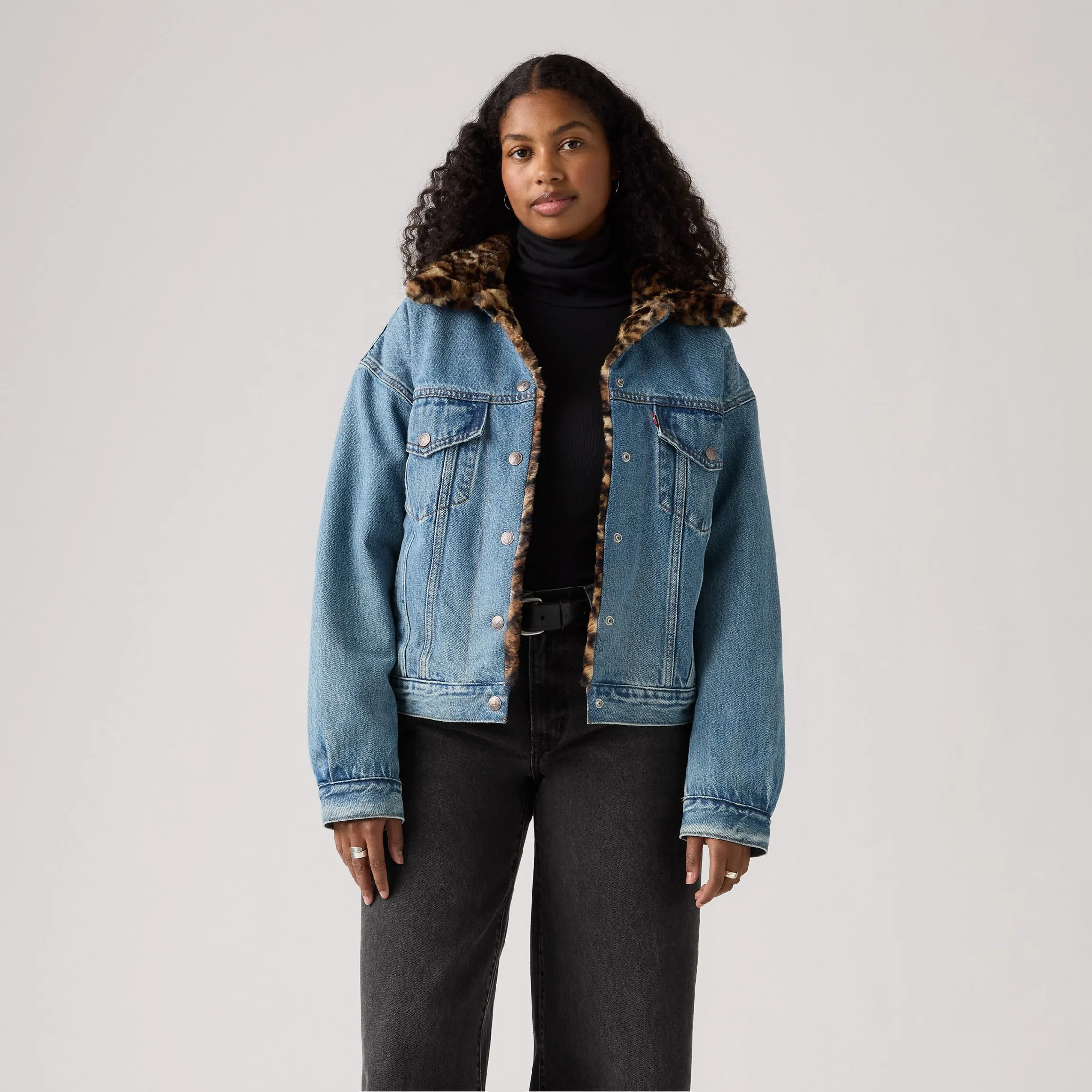 Levi's Womens 90S Fur Trucker, dolly day - Image 4