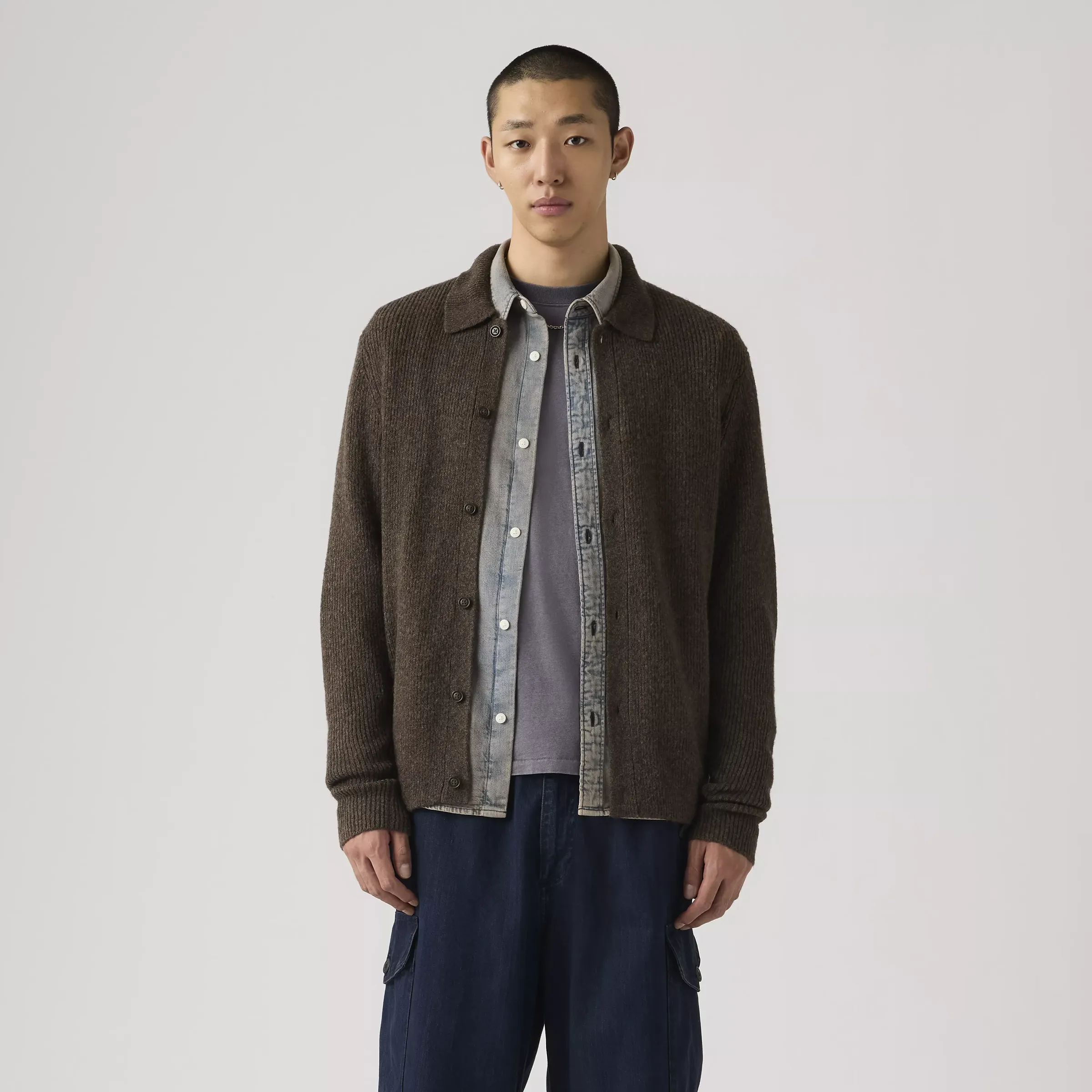 Levi's Catalina Cardigan, chocolate brown heather