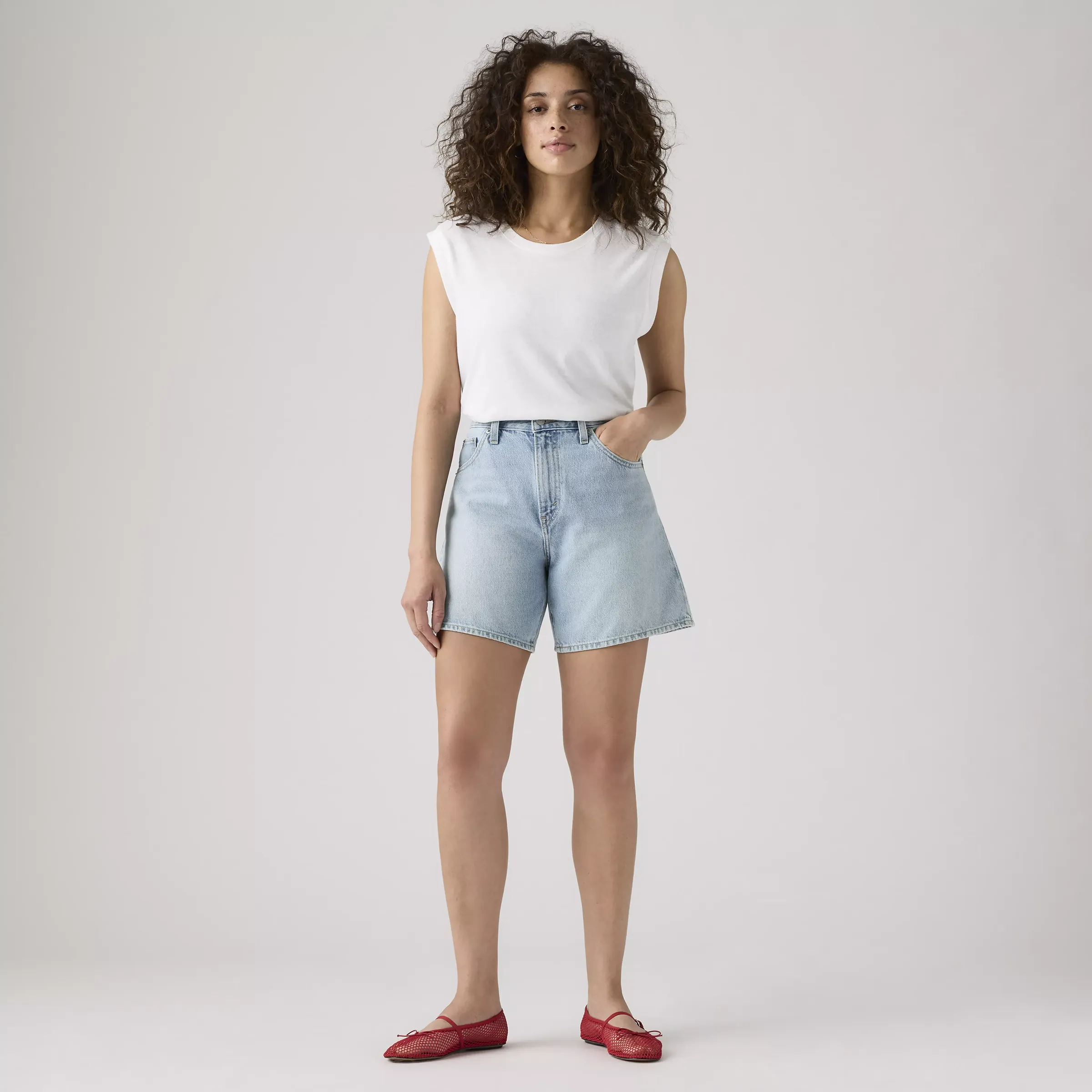 Levi's Womens High Baggy Short, far and wide short