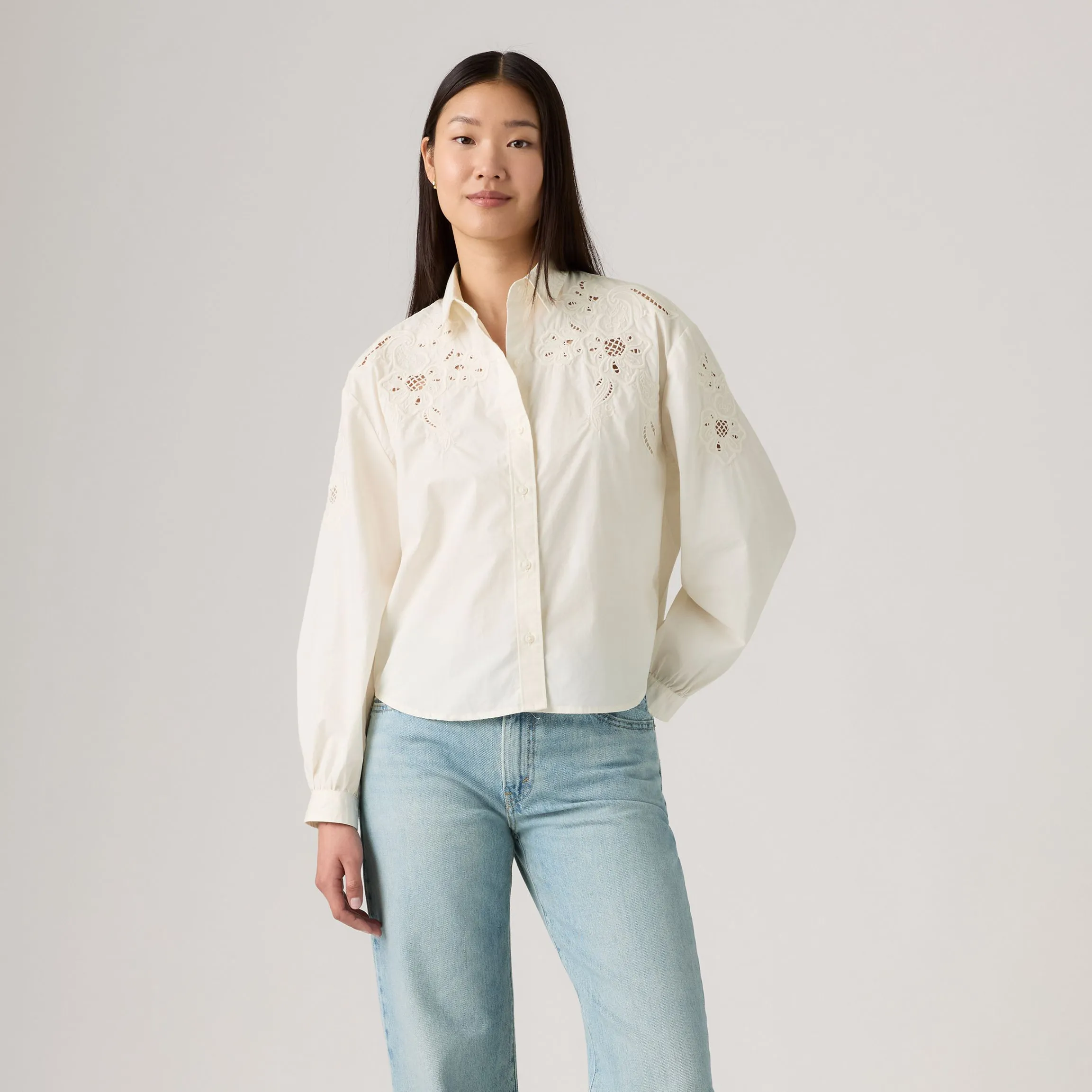 Levi's Womens Janie Holiday Shirt, bright white - Image 3