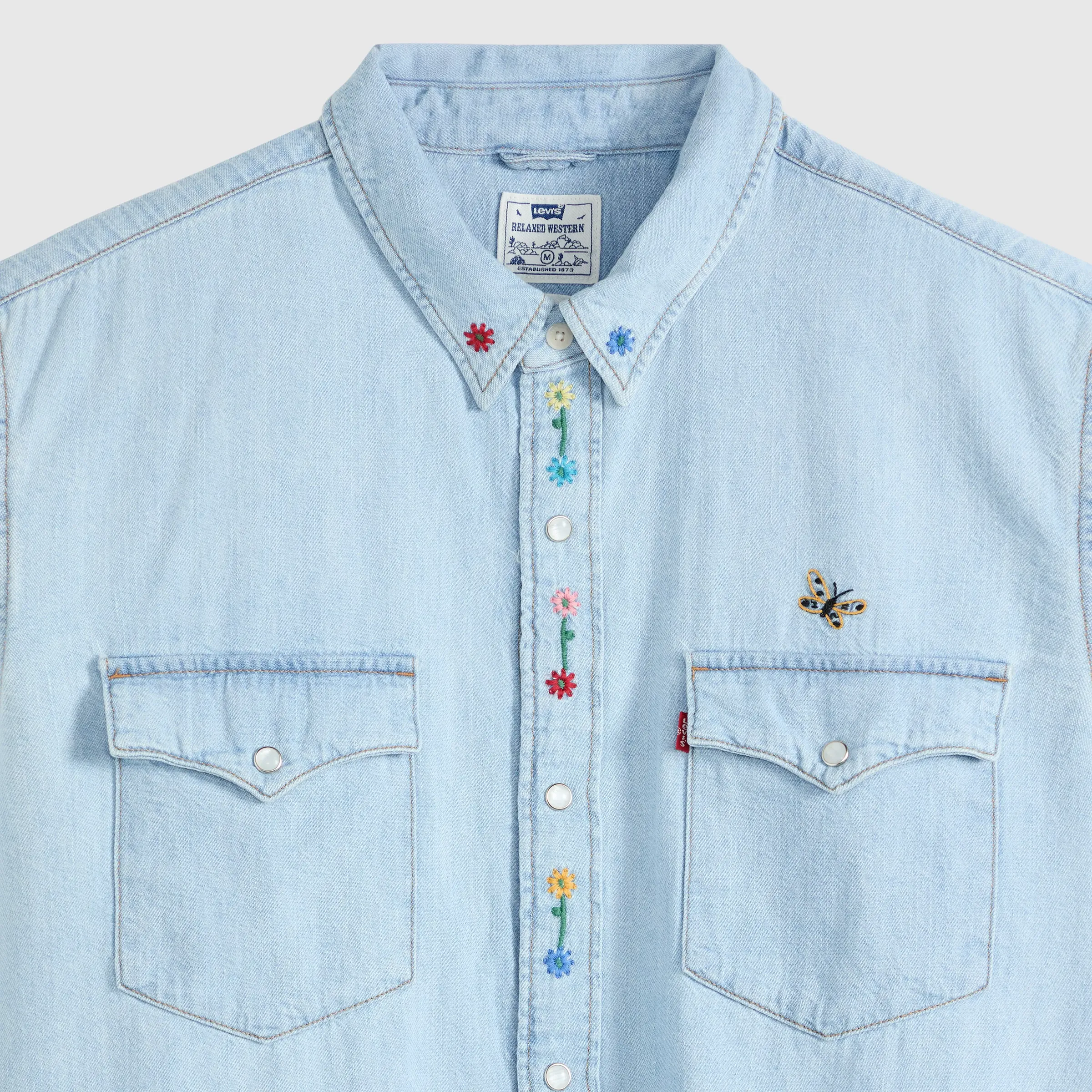 Levi's Relaxed Fit Western Shirt, spring flowers embroidered - Image 5