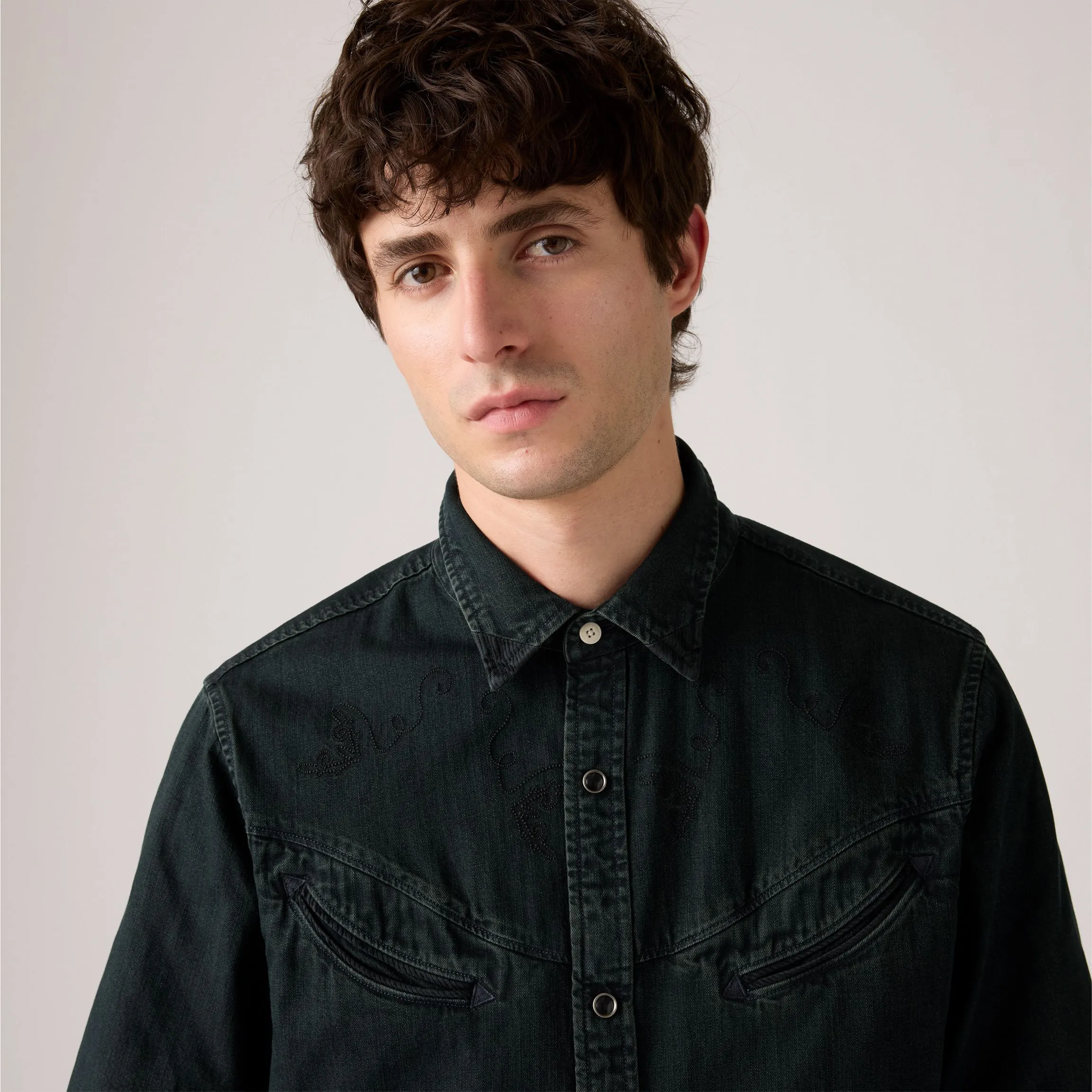 Levi's Smiley Western Shirt, caridad washed black - Image 2