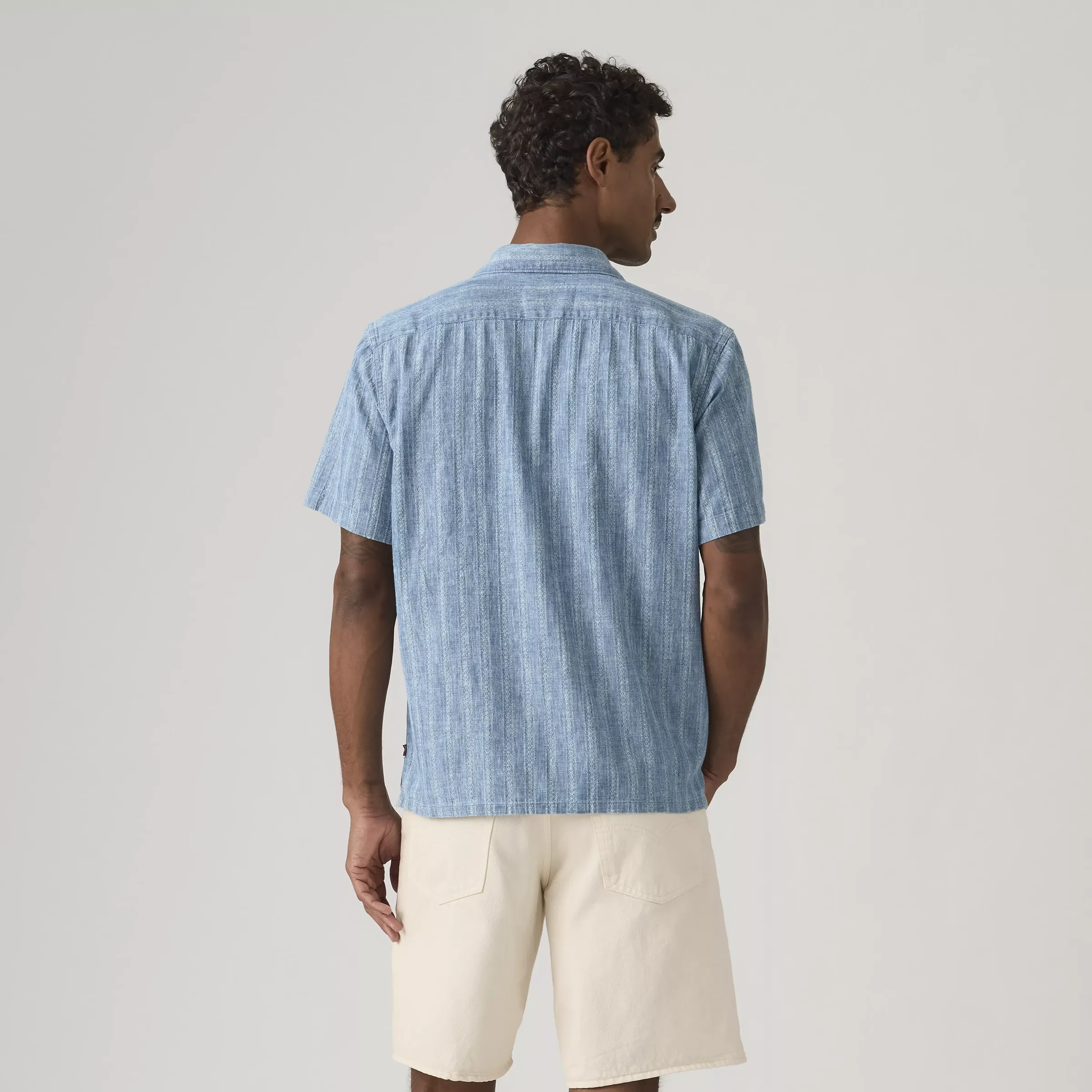 Levi's Sunset No Pocket Camp Shirt, felix indigo dobby - Image 3