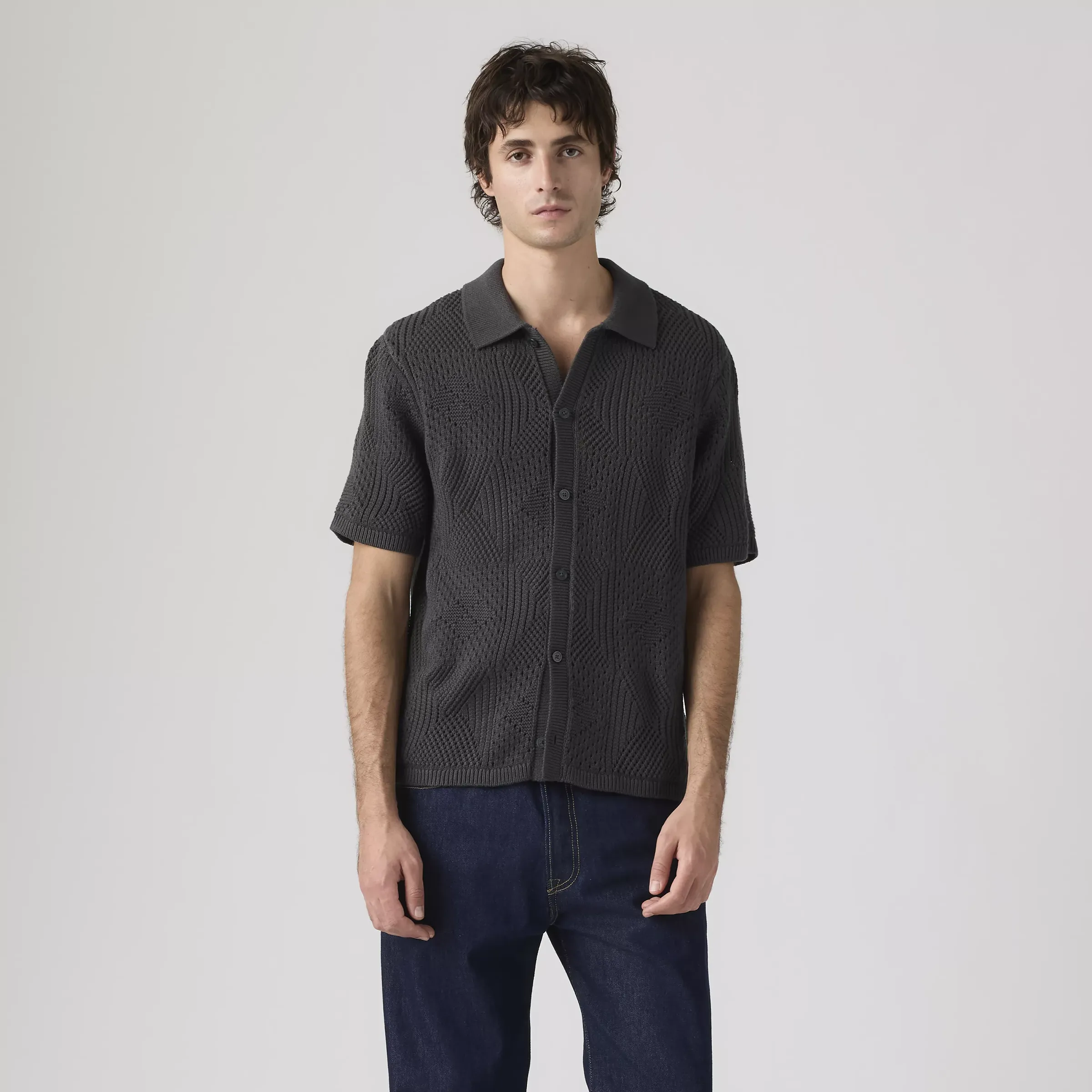 Levi's Sweater Camp Shirt, dark phantom