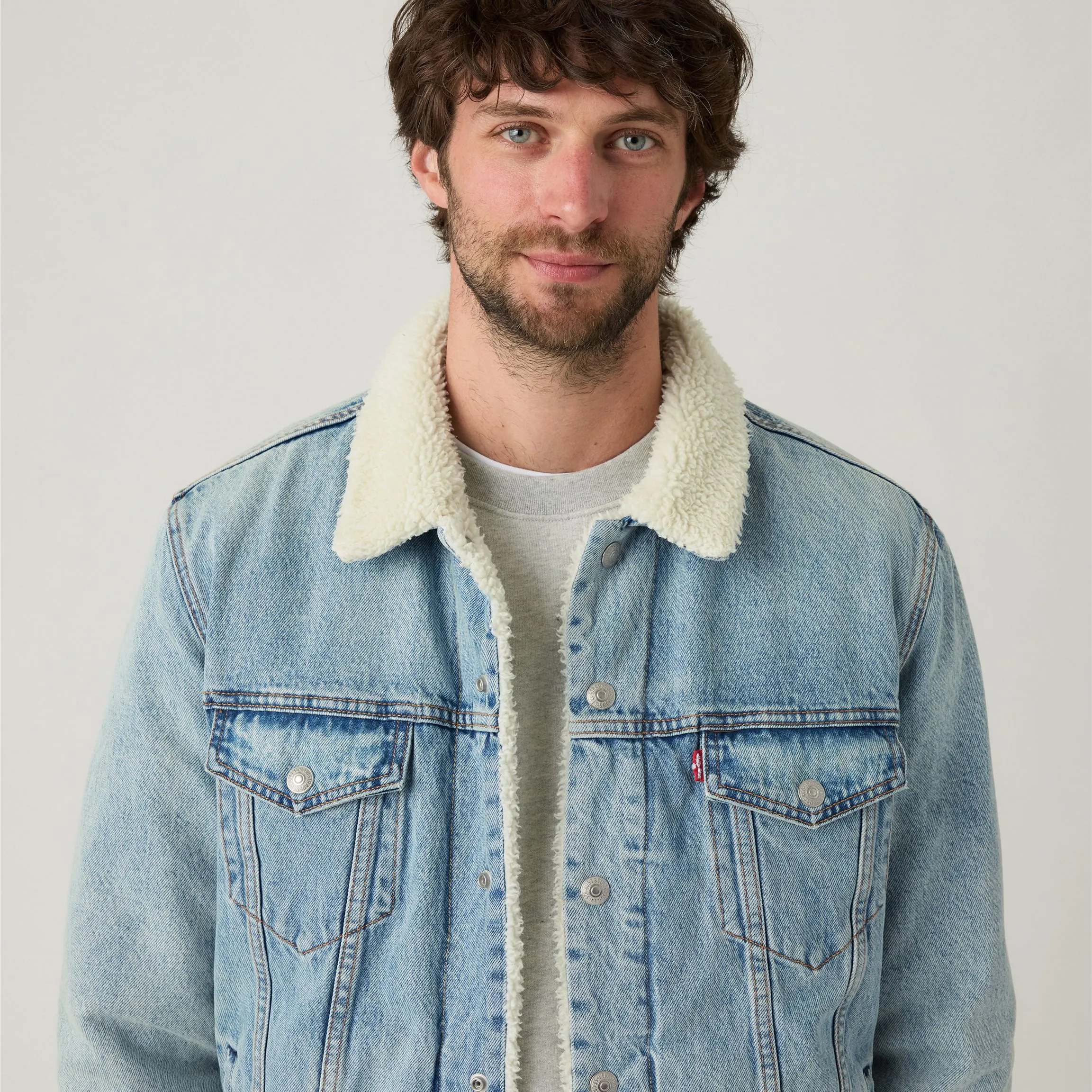 Levi's Type 3 Sherpa Trucker, kentucky blue sherpa - Image 2
