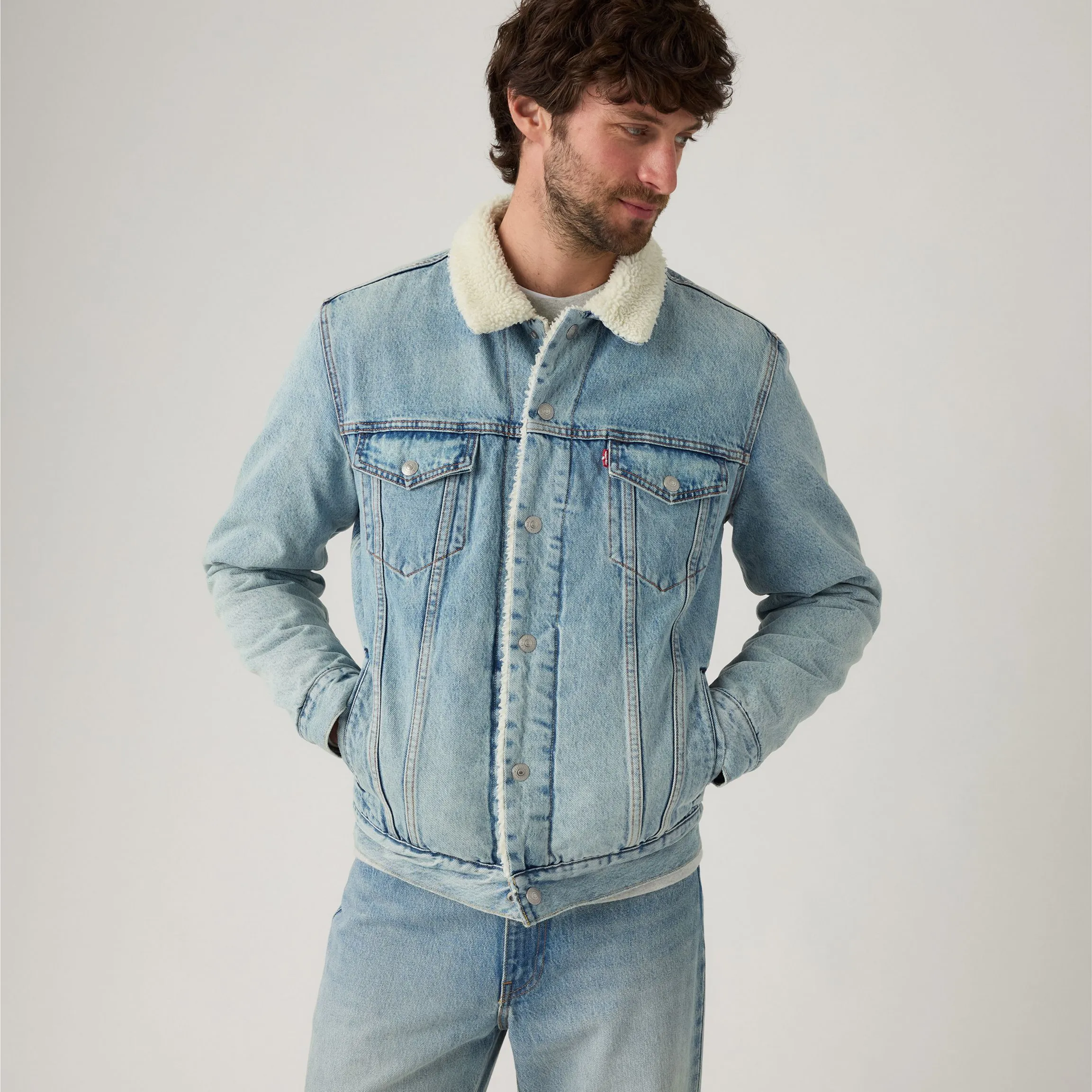 Levi's Type 3 Sherpa Trucker, kentucky blue sherpa - Image 3