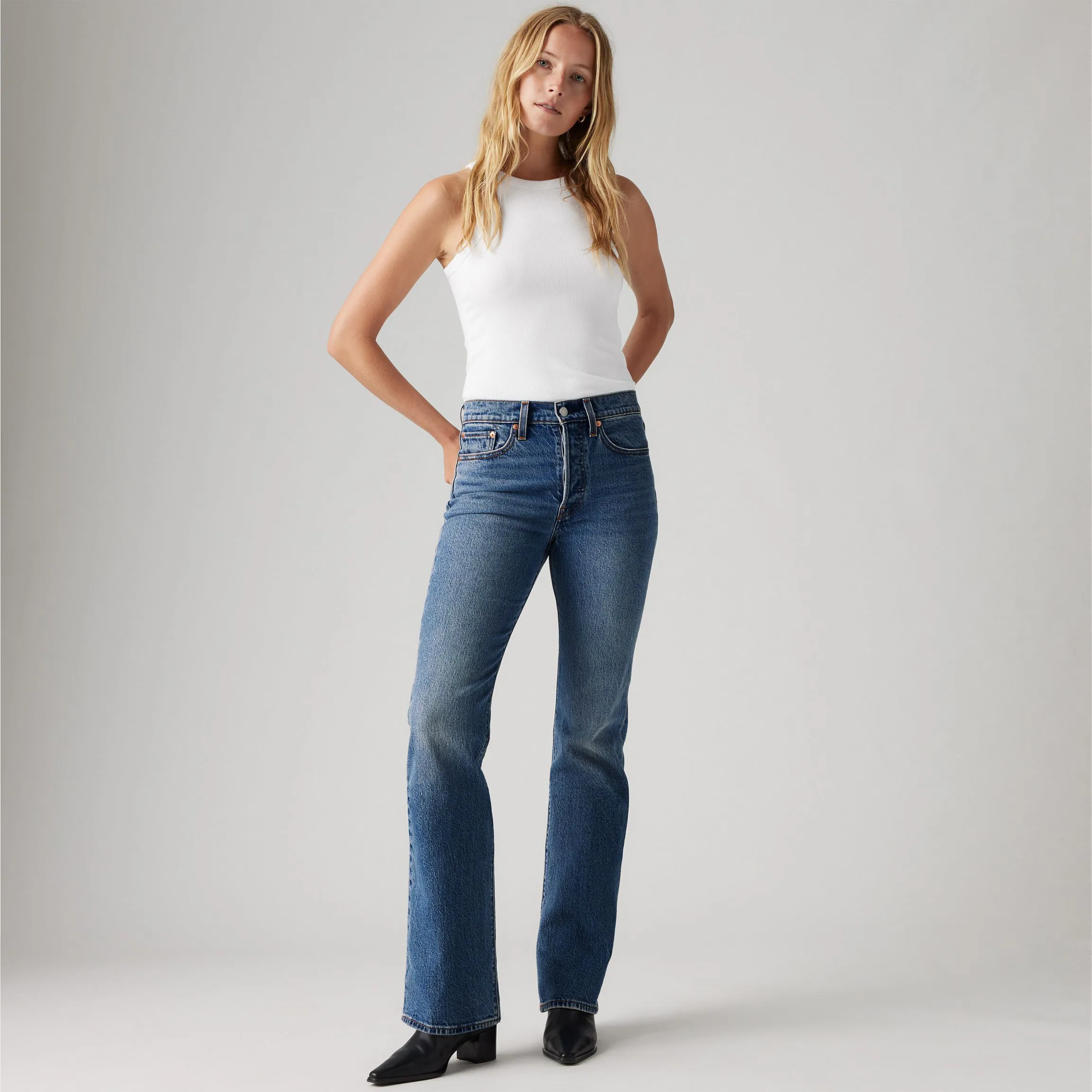 Levi's Womens Wedgie Boot Denim, bold and beautiful