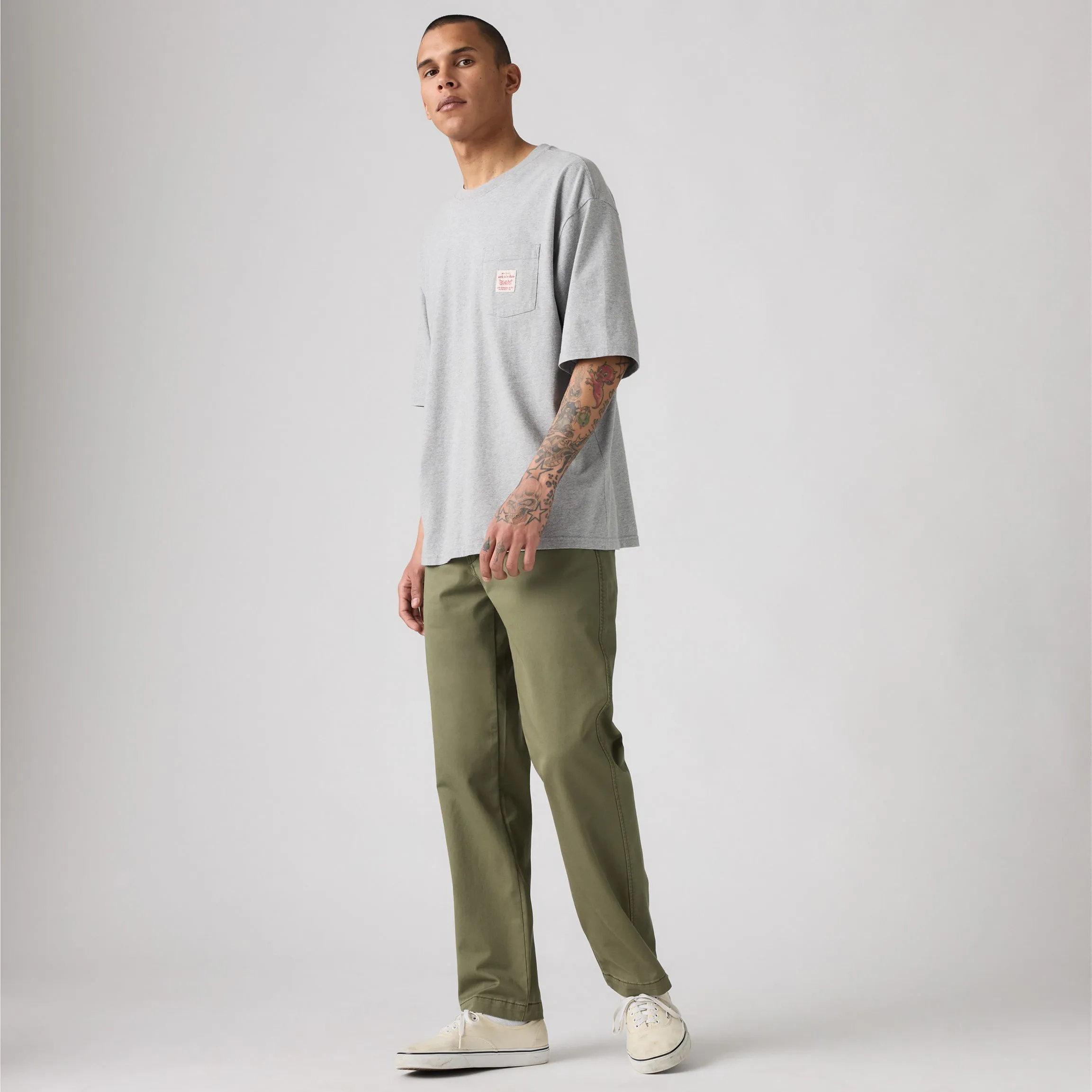 Levi's XX Chino Relaxed Straight Twill Pants, olive night s twll - Image 4