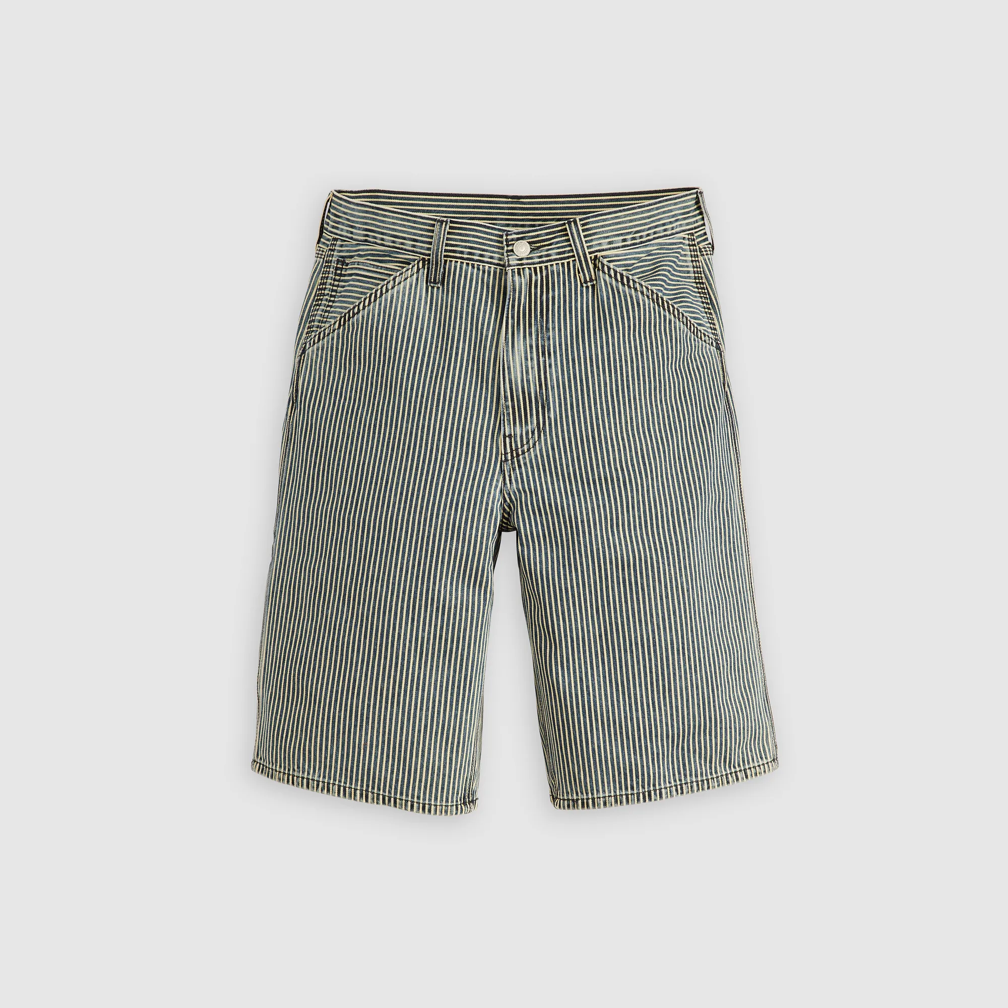 Levi's 568 Loose Carpenter Shorts, aged railroad stripe - Image 7