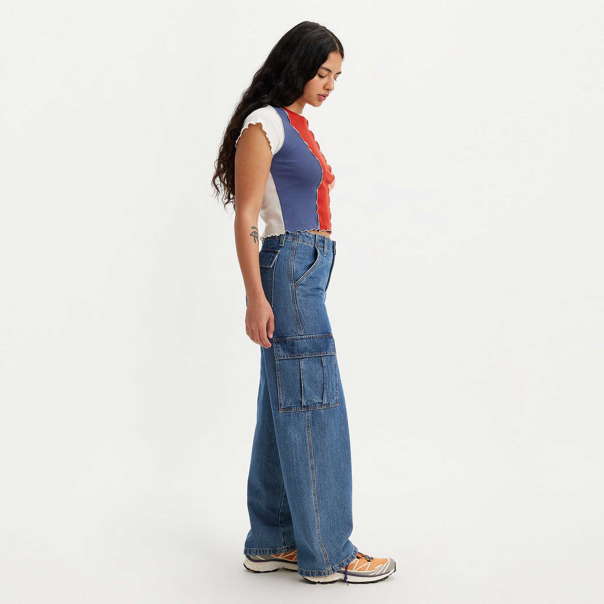 Levi's Womens 94 Baggy Cargo, I'm never wrong stone - Image 3