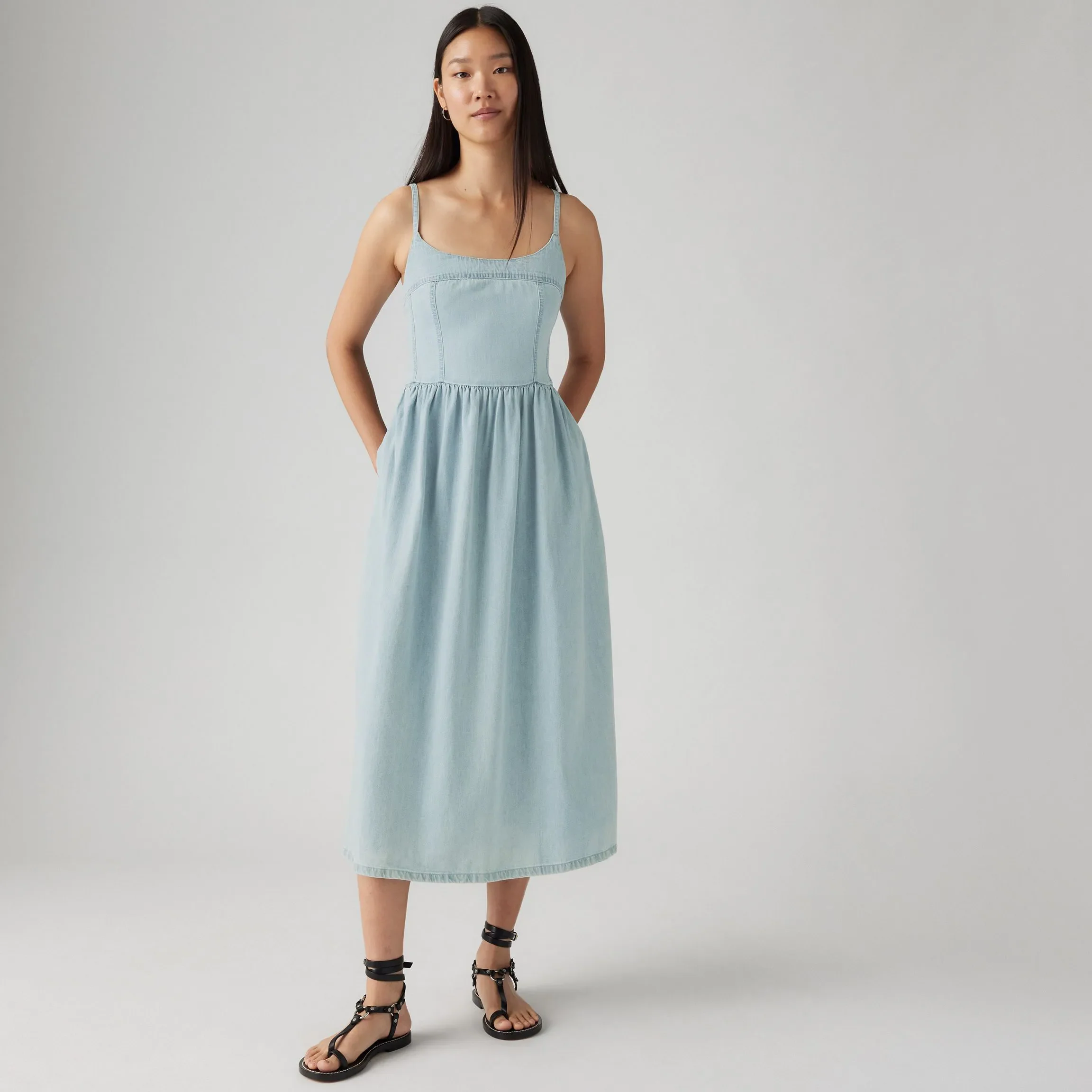 Levi's Womens Alessie Bustier Dress, rounded the corner