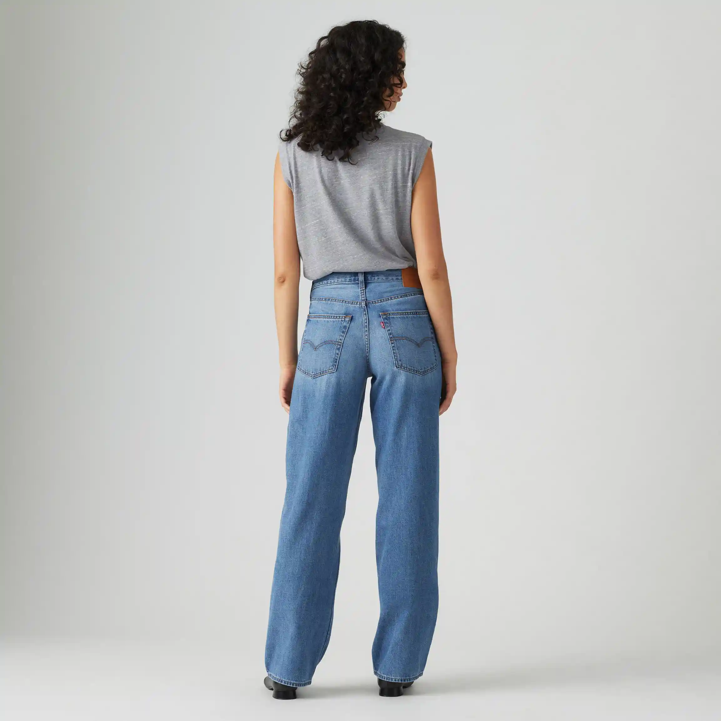Levi's Baggy Dad Linen + Denim Lightweight Women's Jeans, heavy check - Image 4