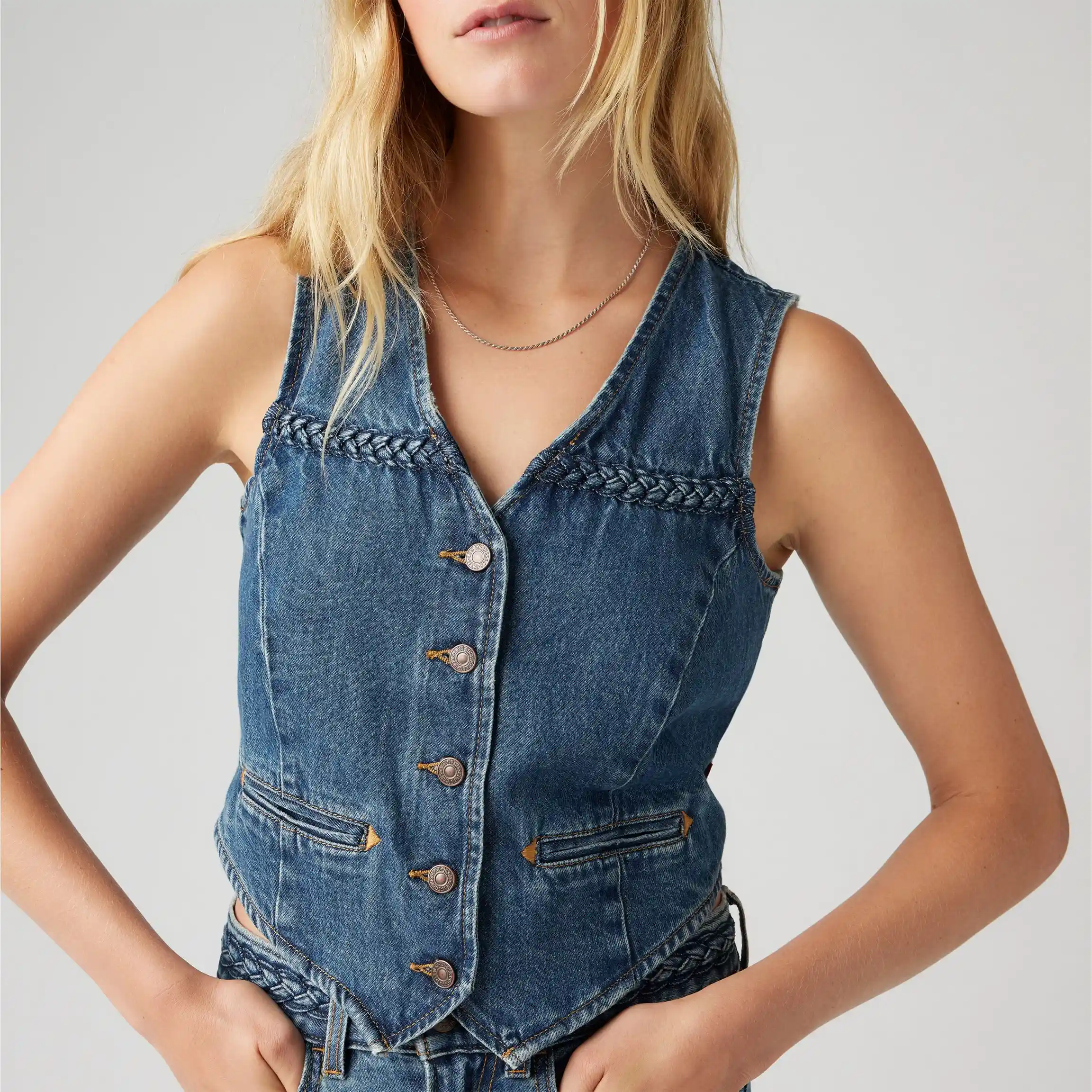 Levi's Womens Braided Vest, big yikes - Image 2