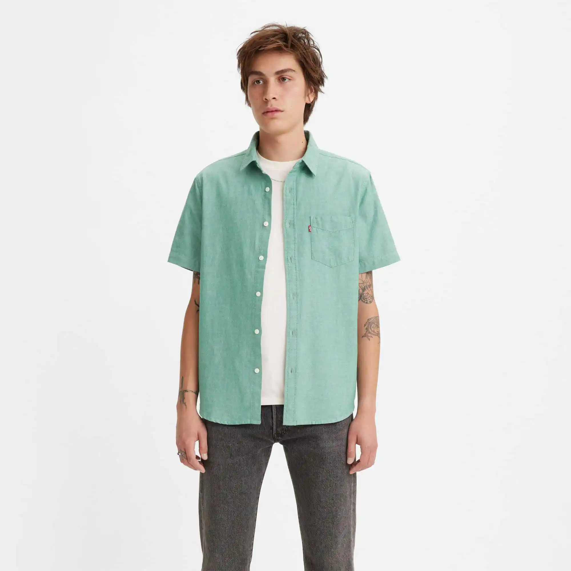 Levi's Classic 1 Pocket Standard Shirt, evergreen