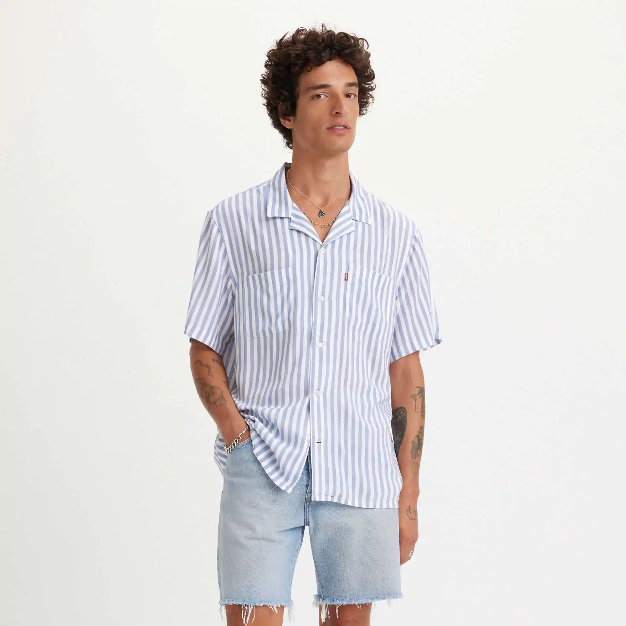 Levi's Classic Camper Shirt, ilya stripe coastal fjord