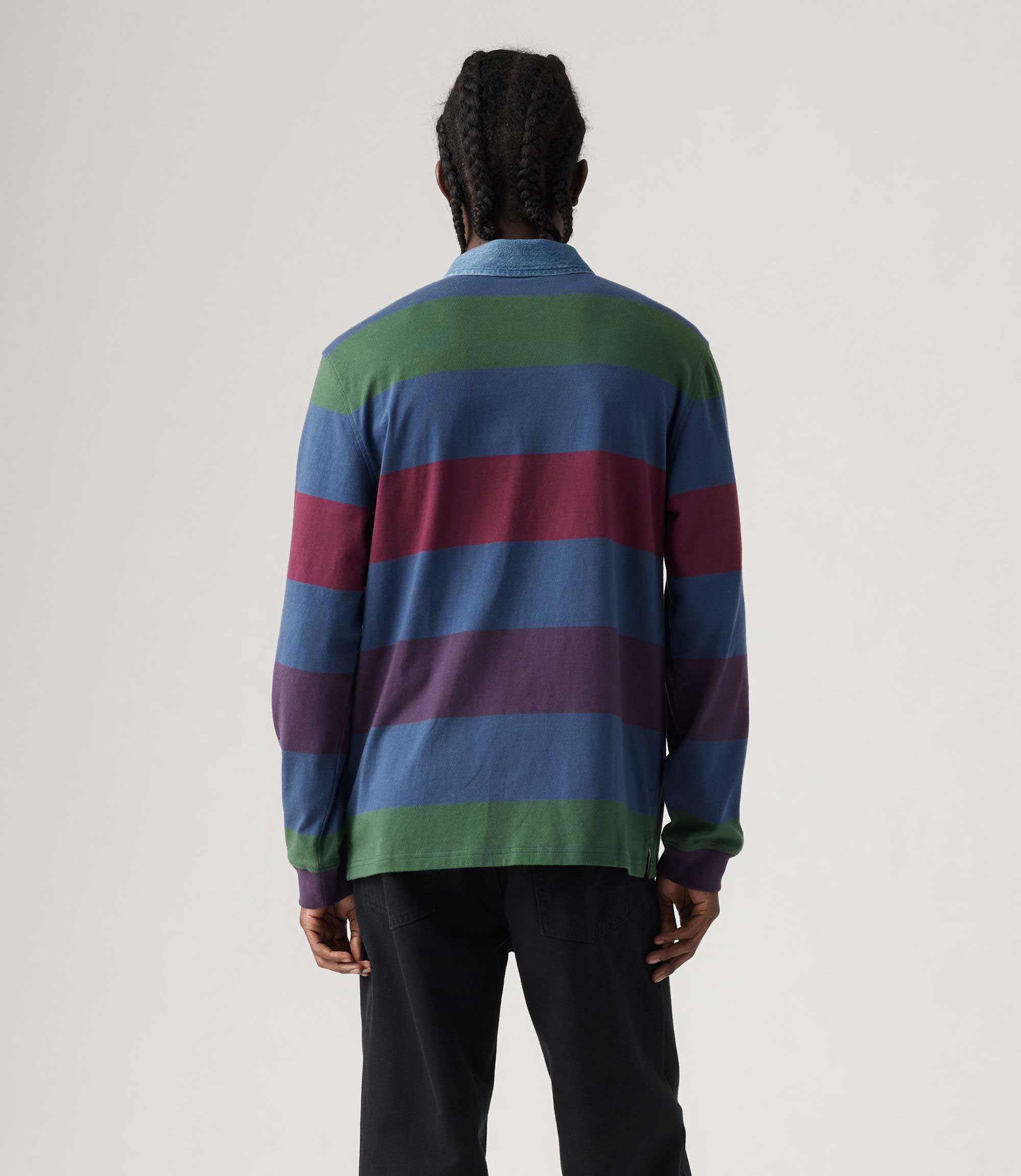 Levi's Classic Long Sleeve Rugby Shirt, wesley stripe sargasso - Image 2