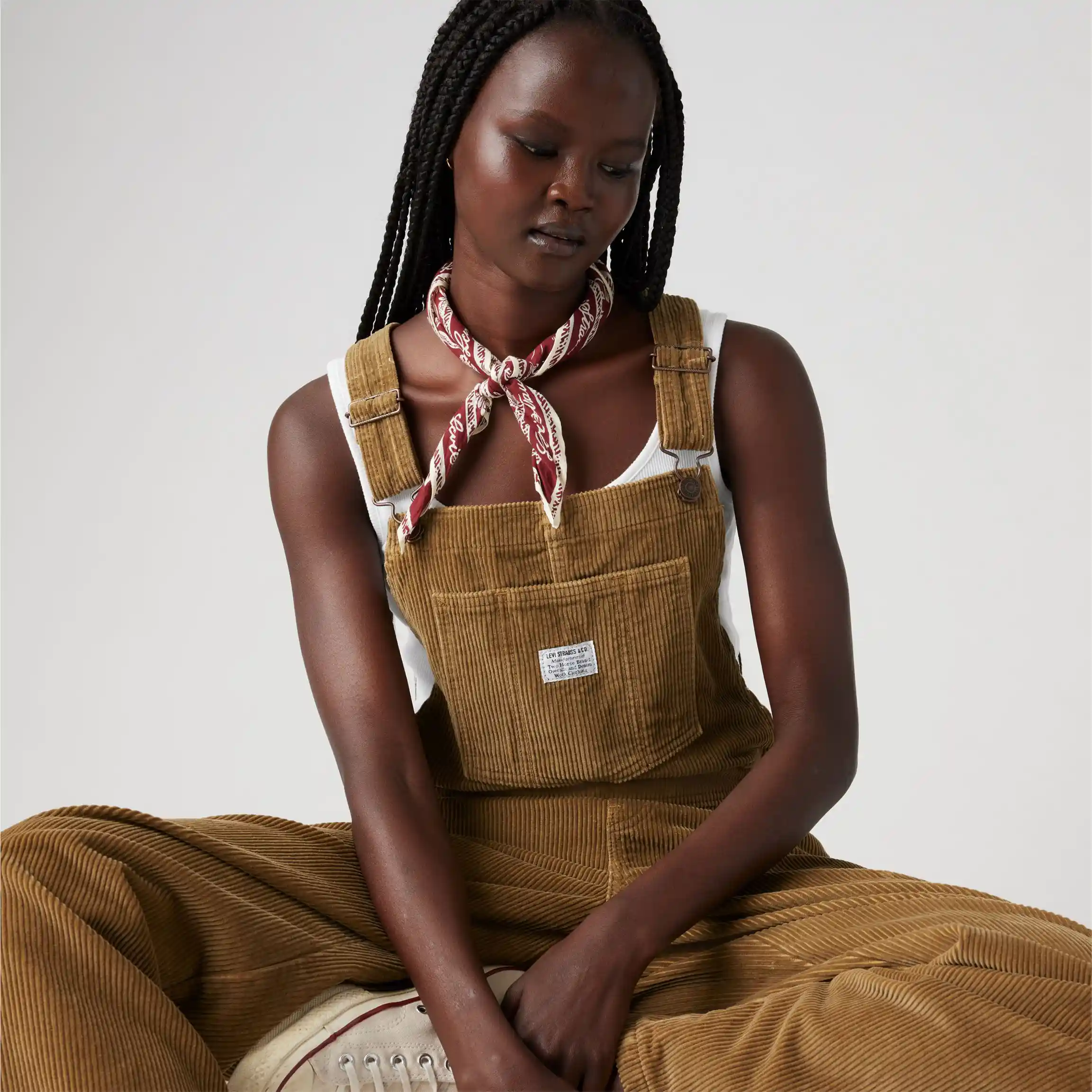 Levi's Womens Fl Baggy Overall, ermine corduroy - Image 2