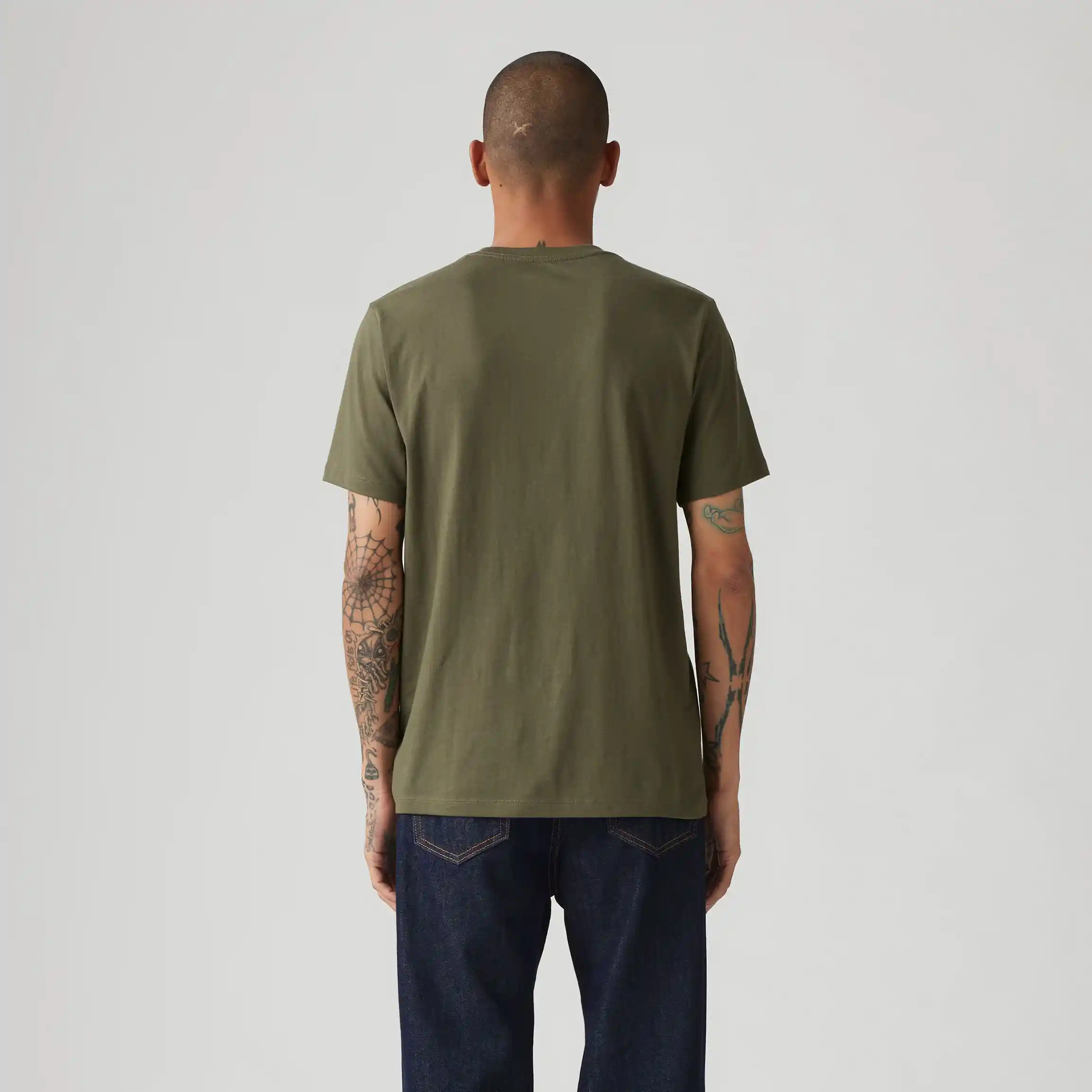 Levi's Graphic Crewneck Tee, htg collegiate logo olive - Image 4