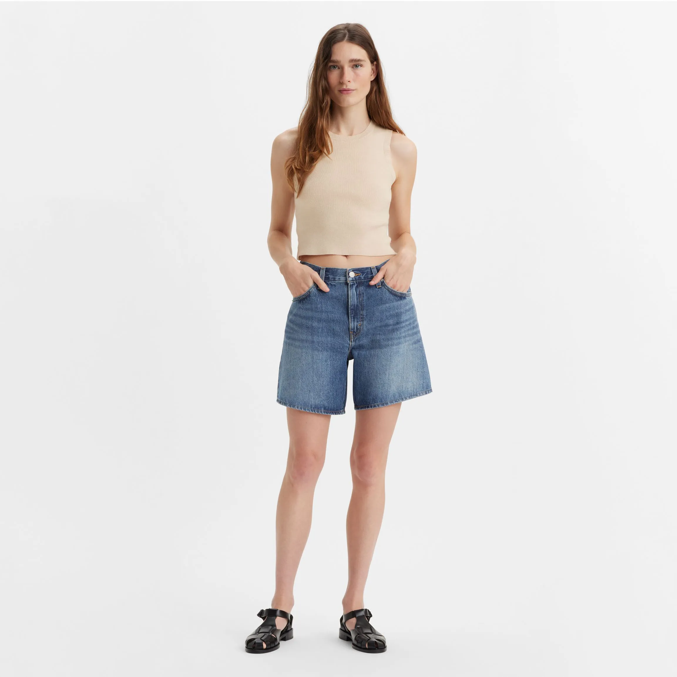 Levi's Womens High Baggy Short, worn memory
