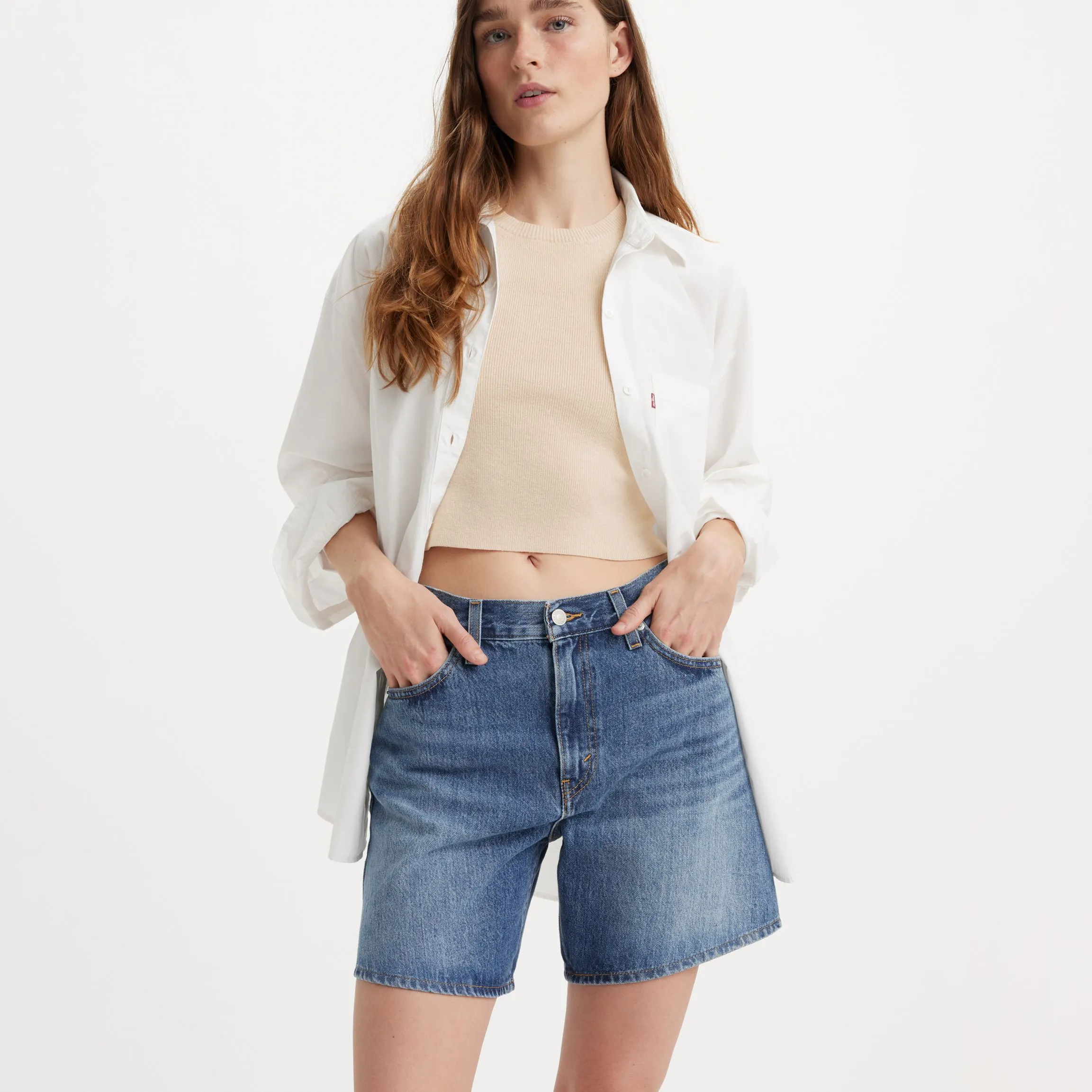 Levi's Womens High Baggy Short, worn memory - Image 2