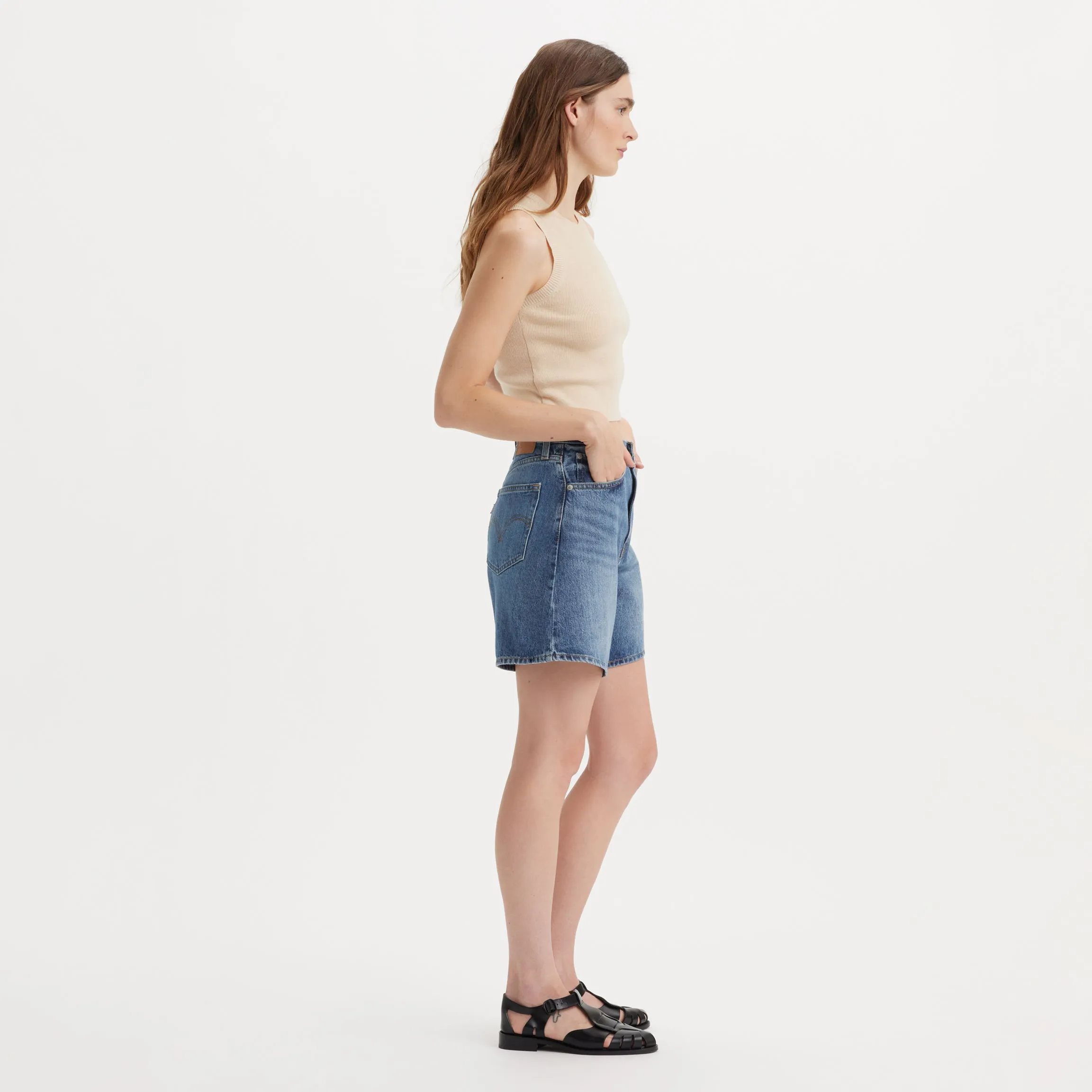 Levi's Womens High Baggy Short, worn memory - Image 5
