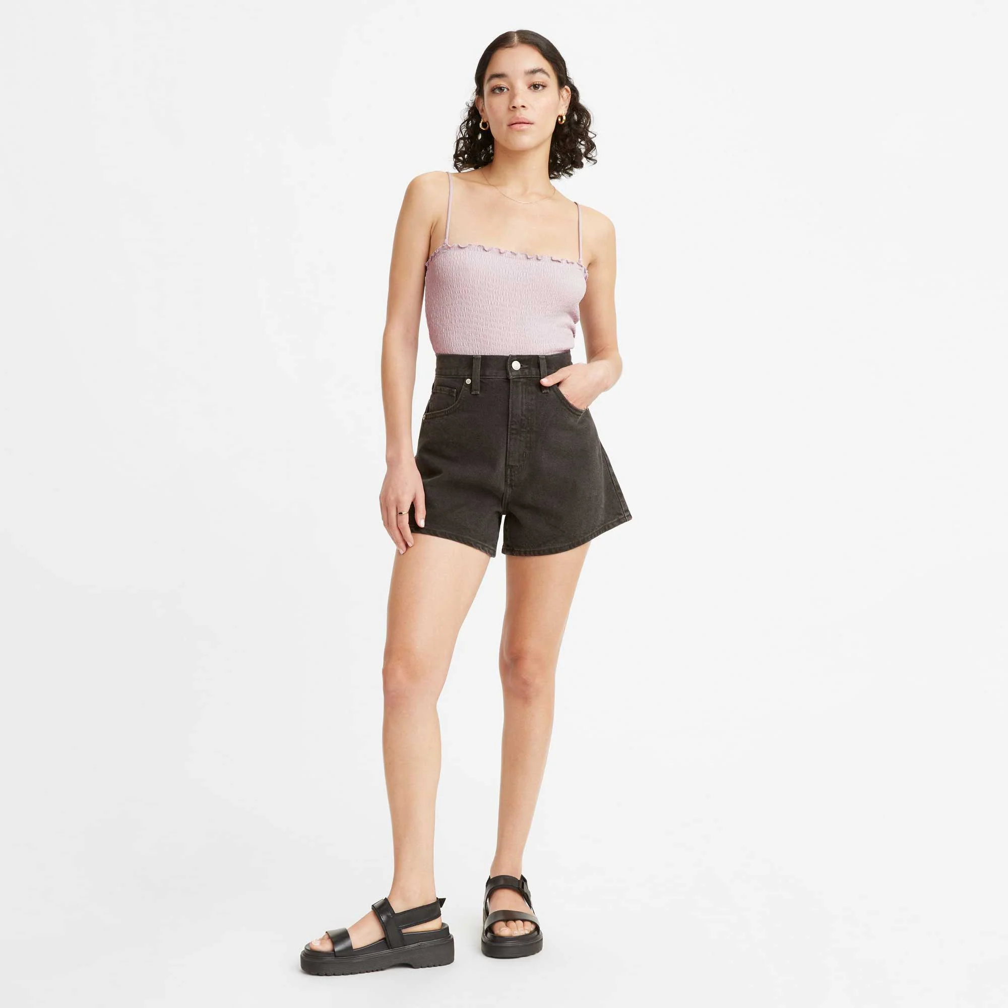 Levi's Womens High Waisted Mom Short