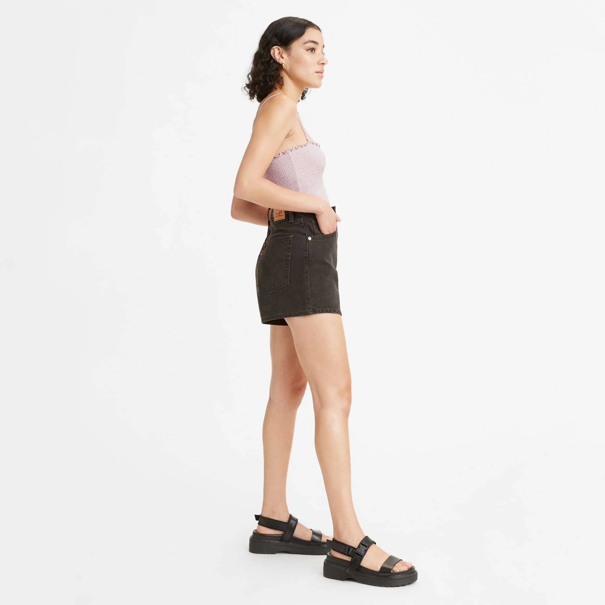 Levi's Womens High Waisted Mom Short - Image 3