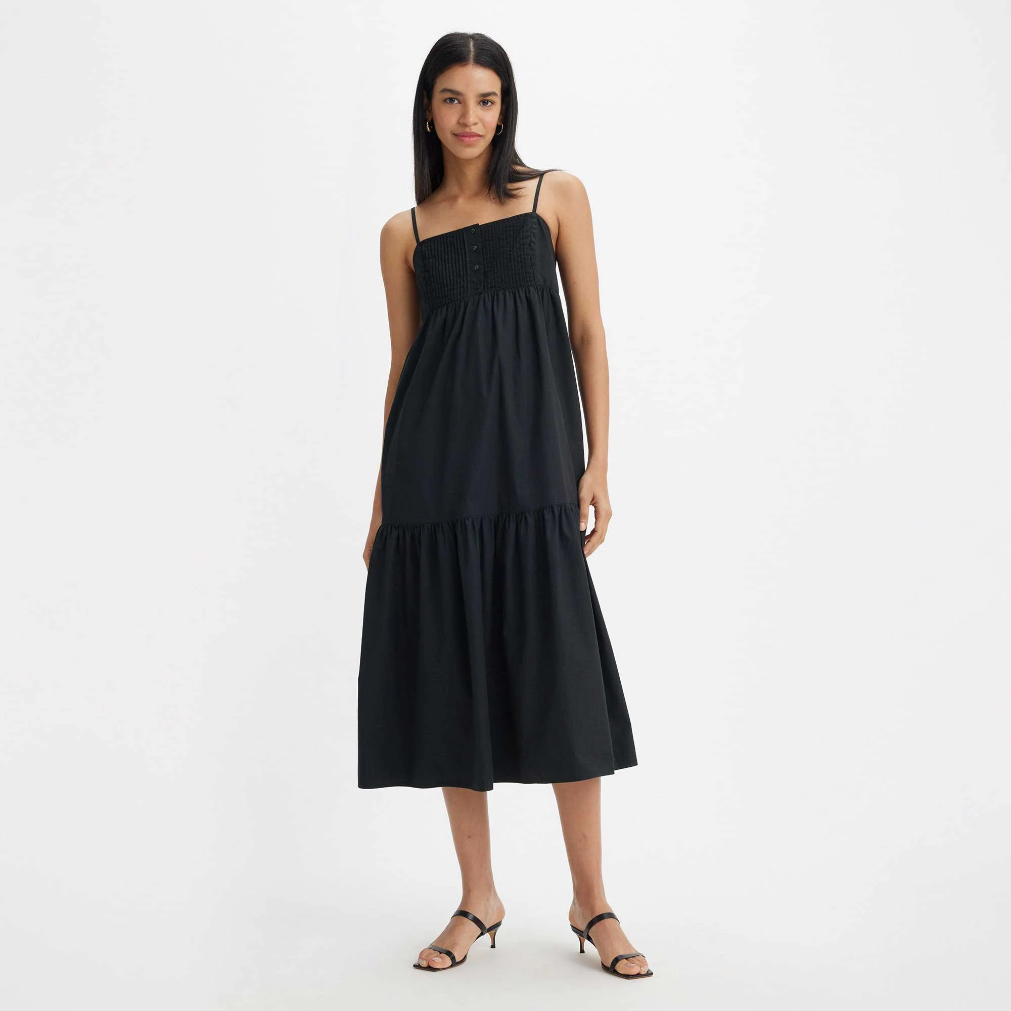 Levi's Womens Issa Tiered Dress, caviar - Image 4