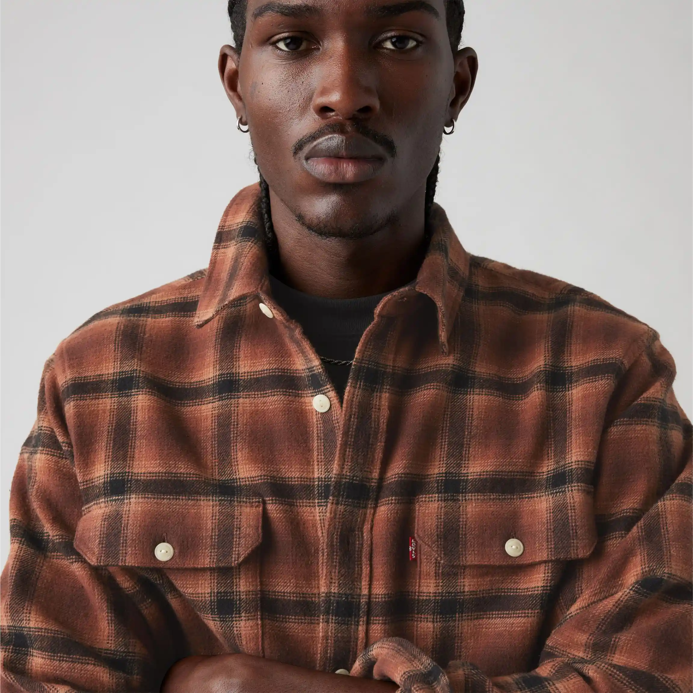 Levi's Jackson Worker Shirt, james plaid chicory coffee - Image 2