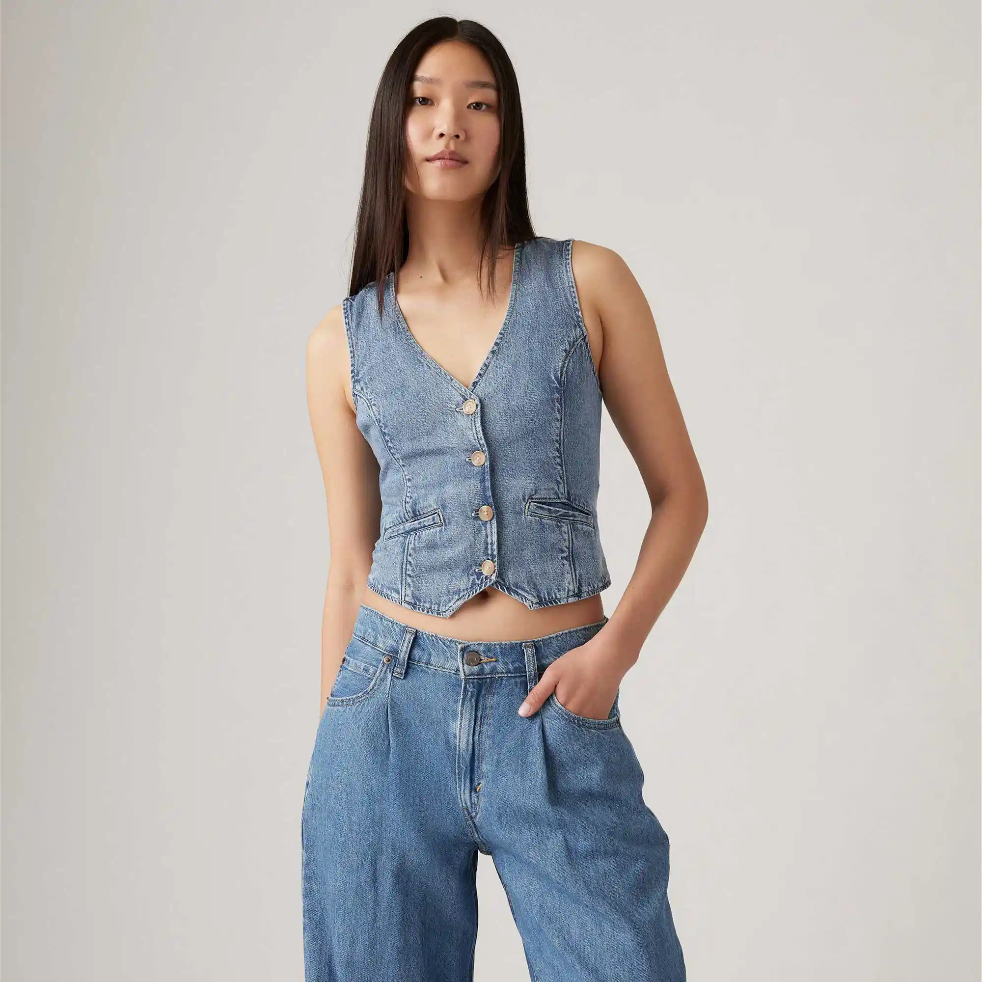 Levi's Womens Jaylah Vest, leave it better orbit heather