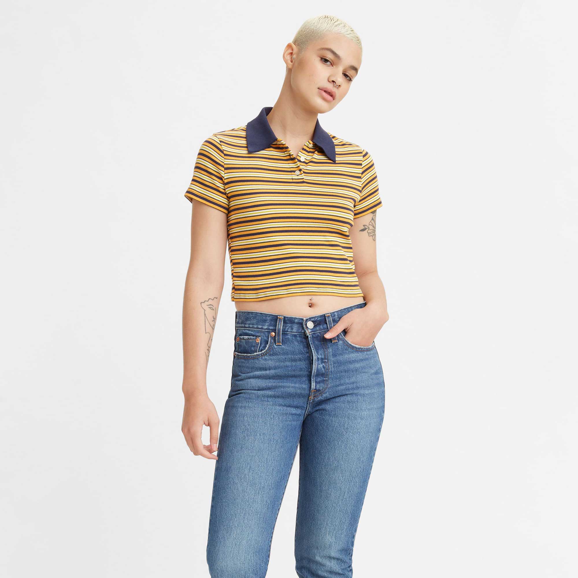 Levis Womens Jeni Cropped Polo
