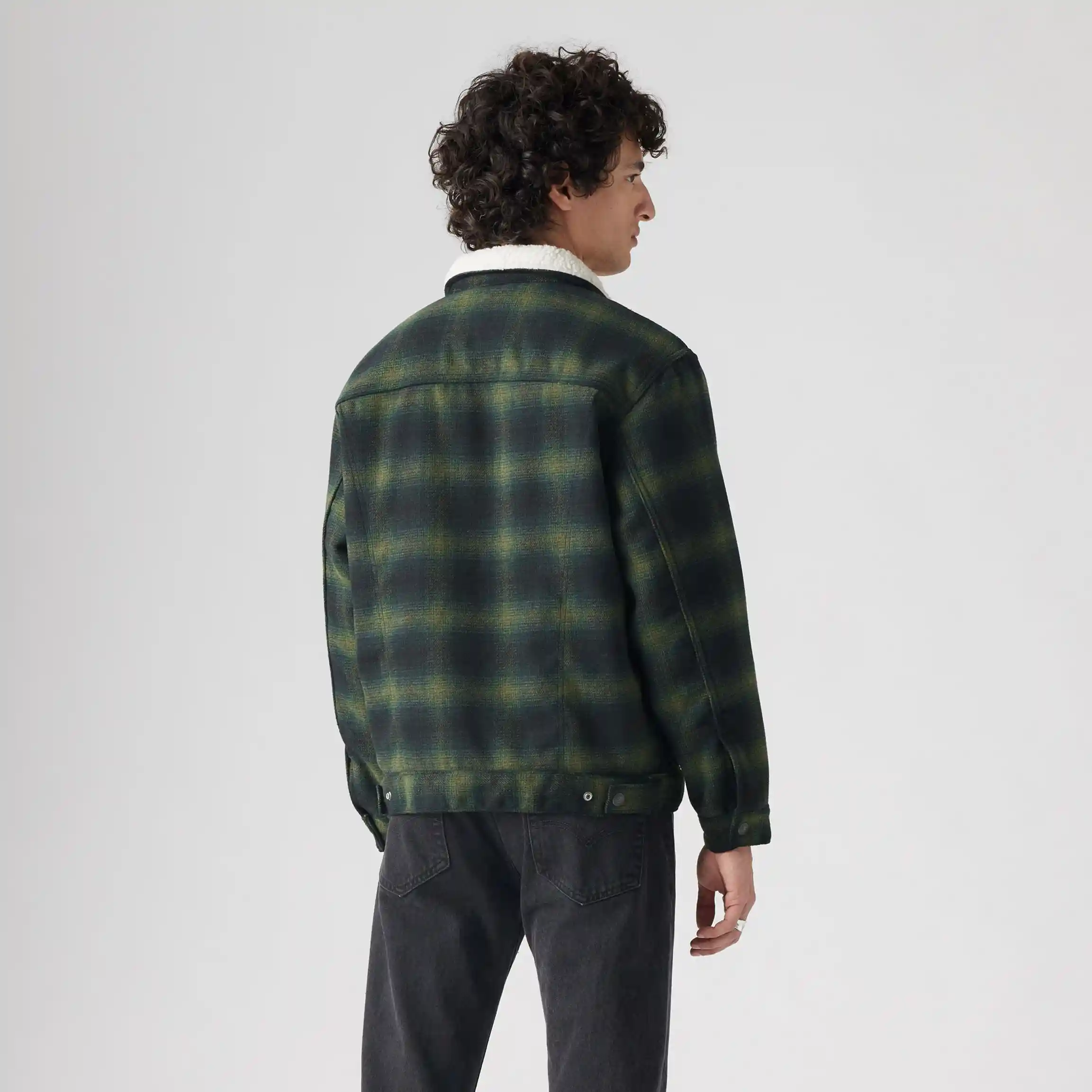Levi's Relaxed Fit Plaid Trucker, scottie plaid scarab - Image 2