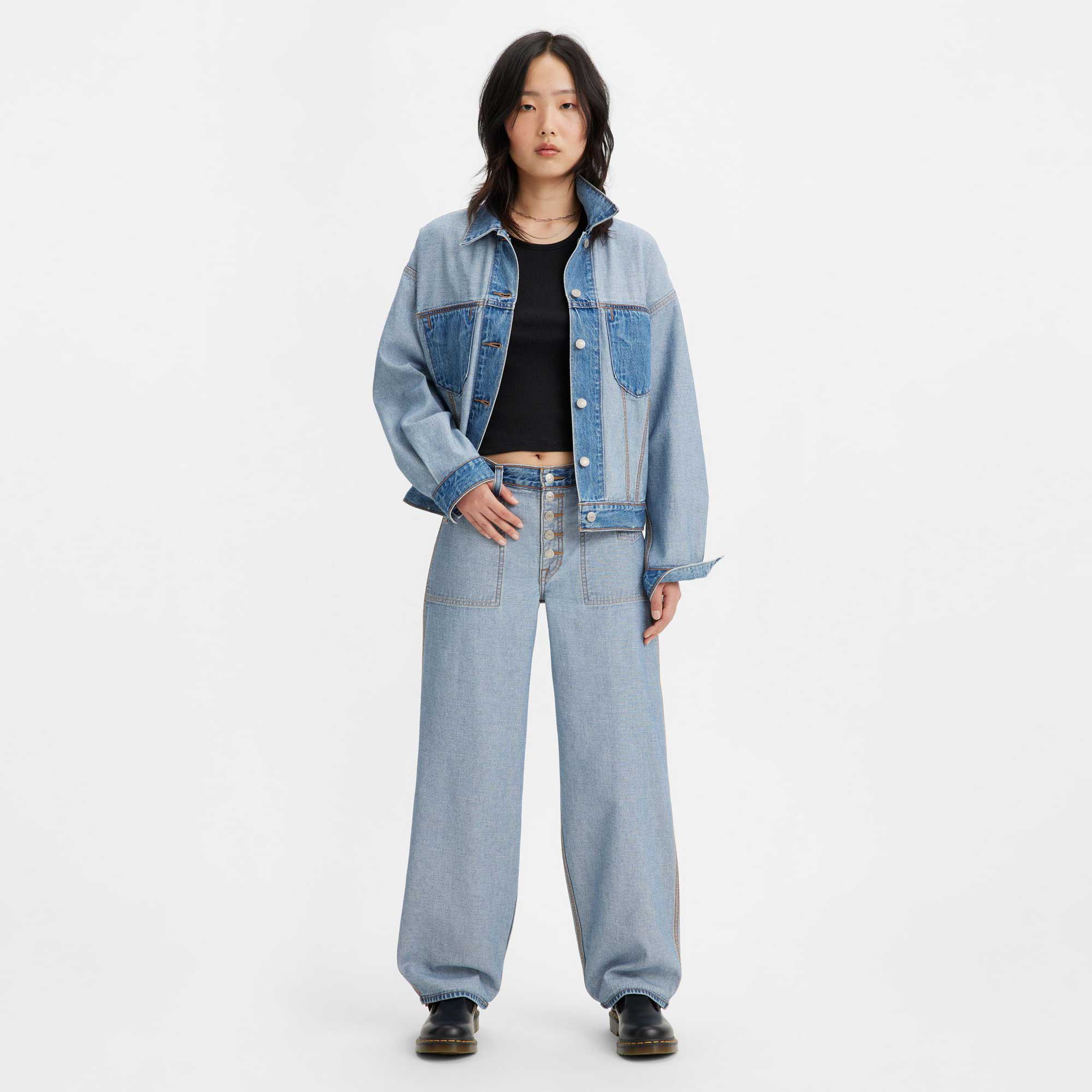 Levi's Womens Reversible Baggy Dad Jeans