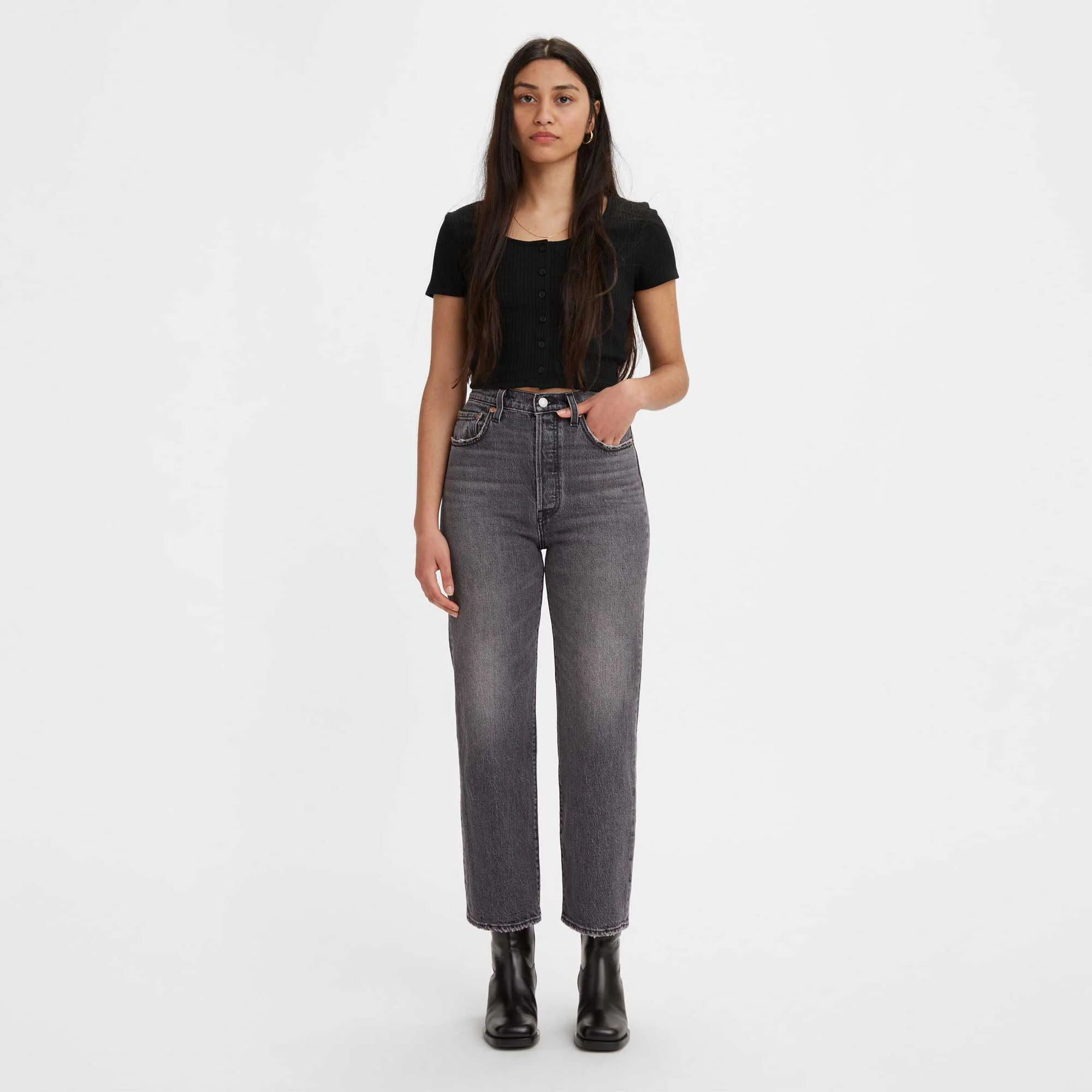 Levi's Womens Ribcage Straight Ankle