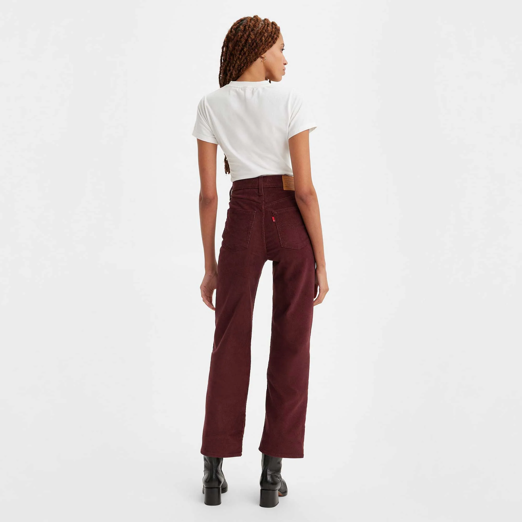 Levi's Womens Ribcage Straight Corduroy Ankle Jeans - Image 2