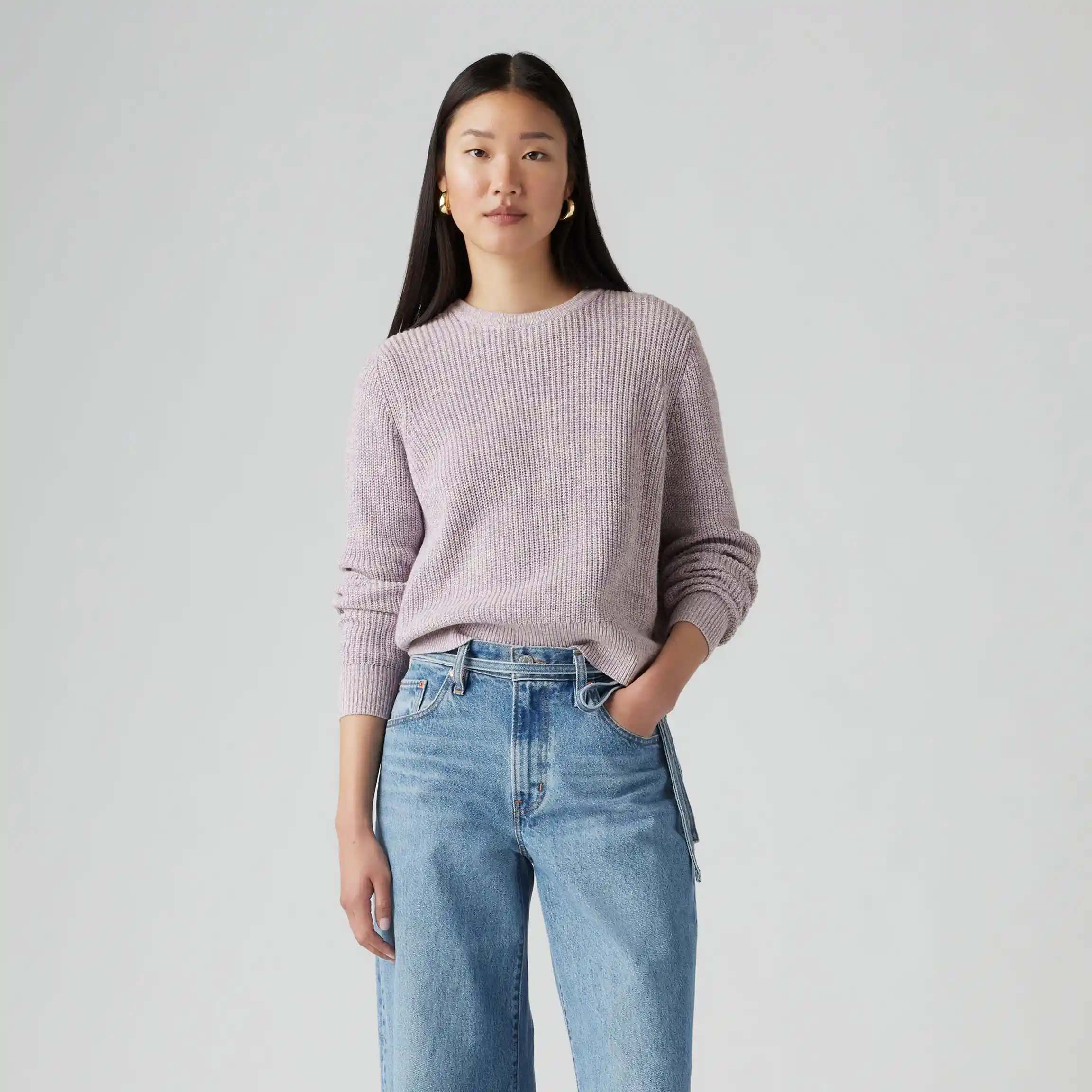 Levi's Womens Snowflake Pullover, heirloom lilac marled