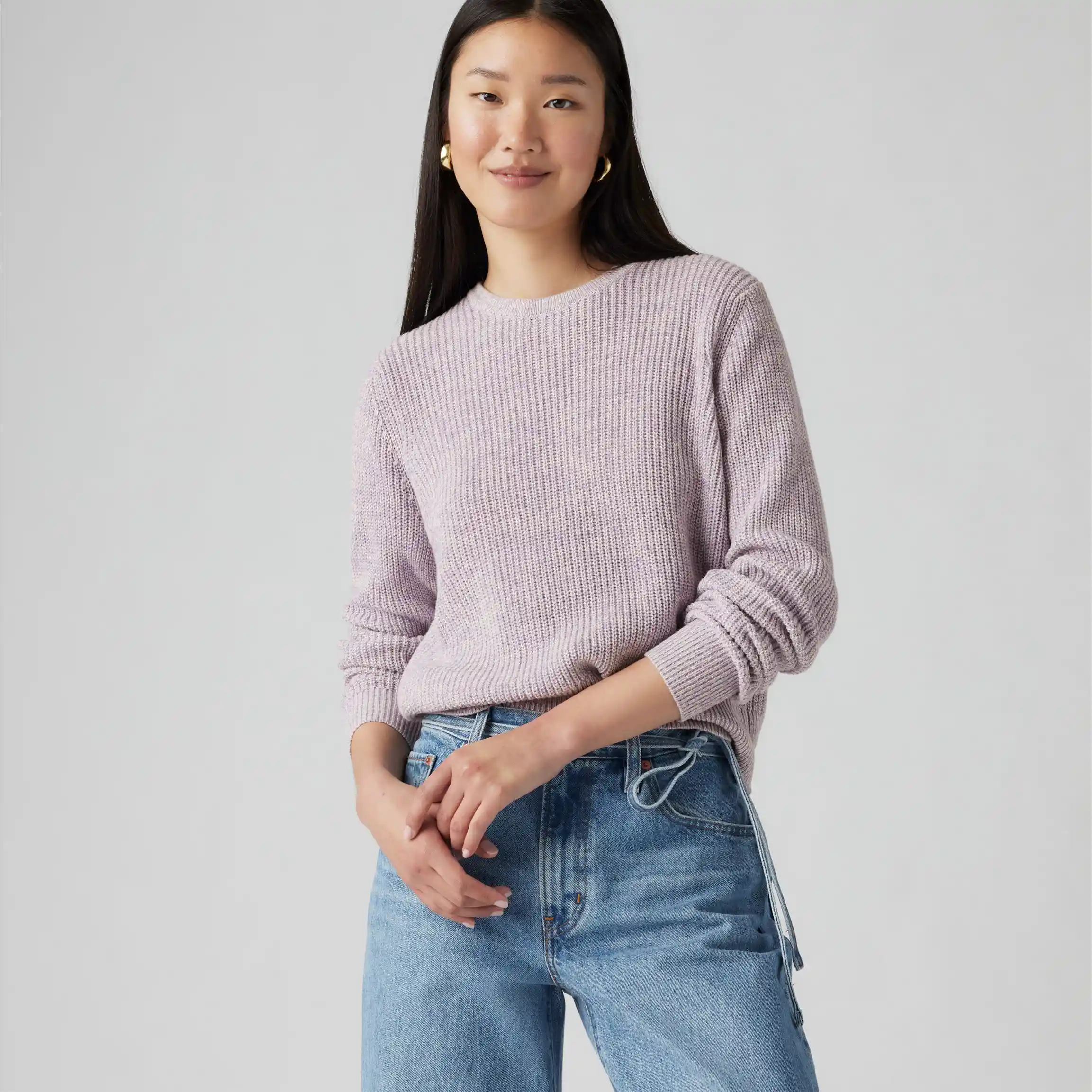 Levi's Womens Snowflake Pullover, heirloom lilac marled - Image 3