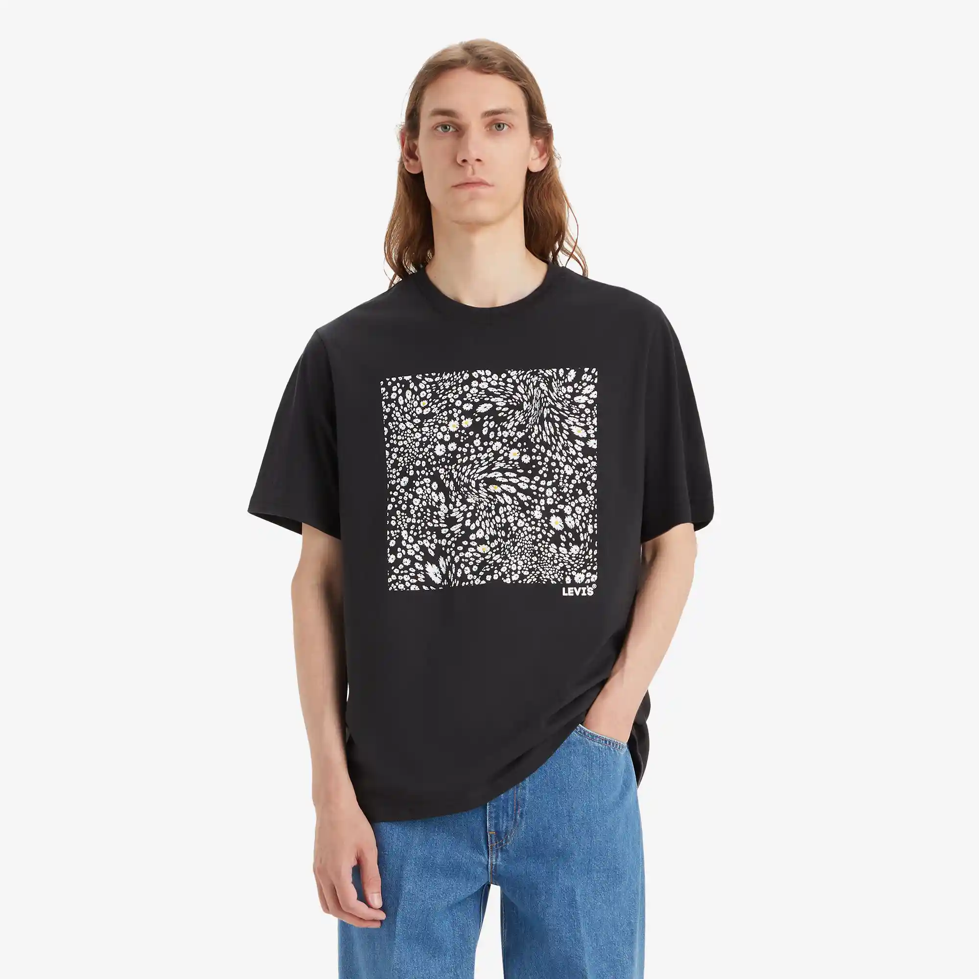 Levi's Relaxed Fit Tee, ssnl headline floral caviar