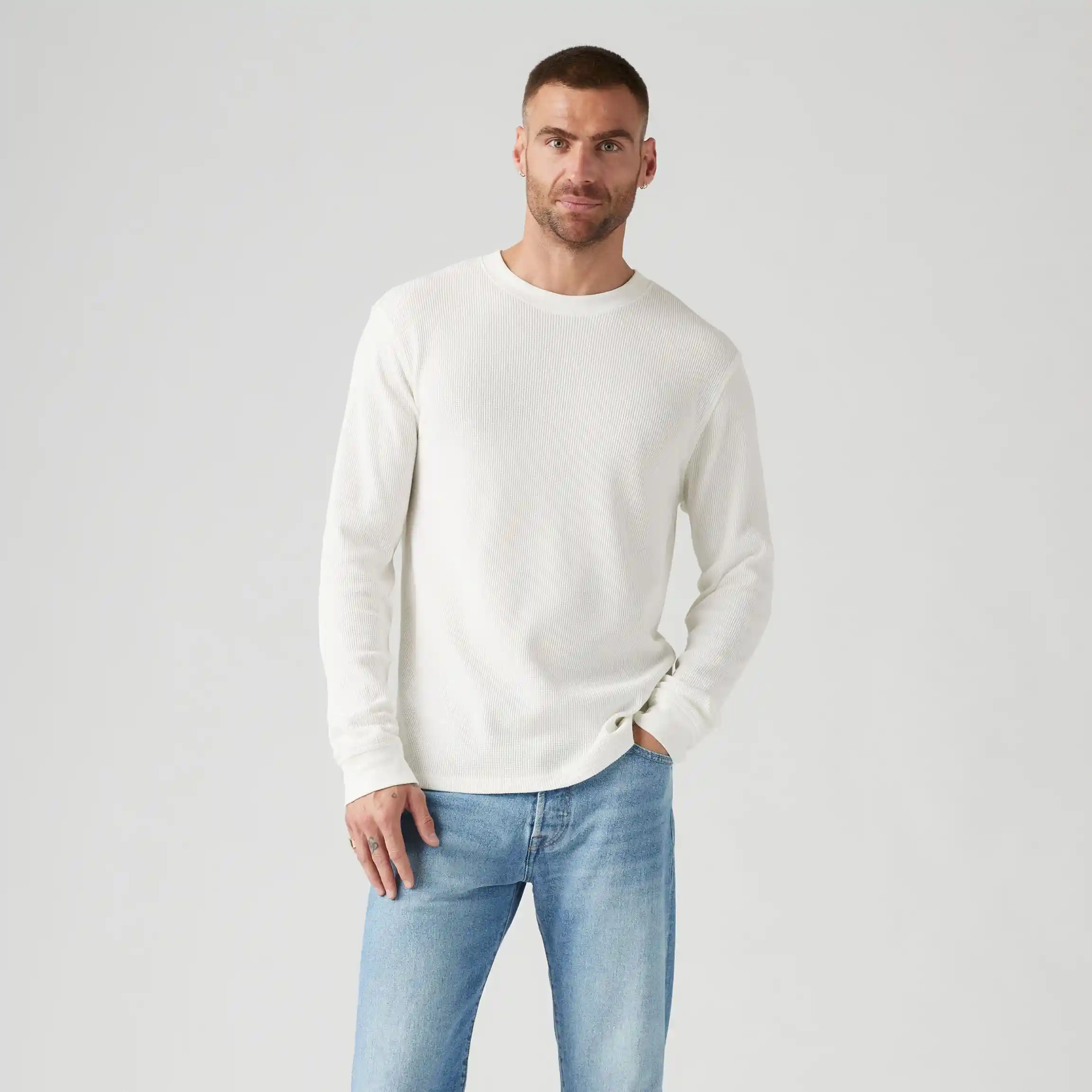 Levi's Standard Thermal Long Sleeve Tee, egret