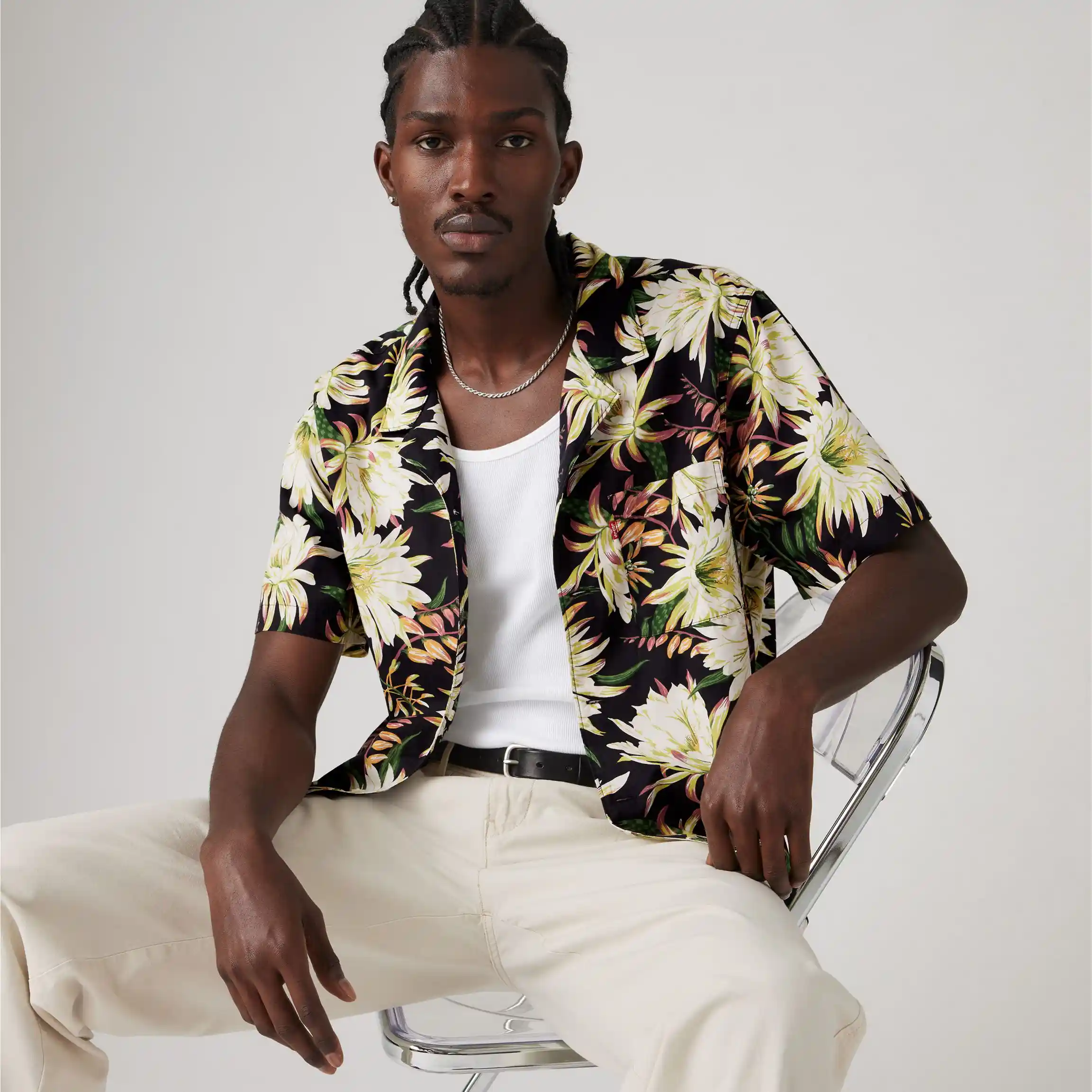 Levi's The Sunset Camp Shirt, desert blooms floral jet black - Image 3