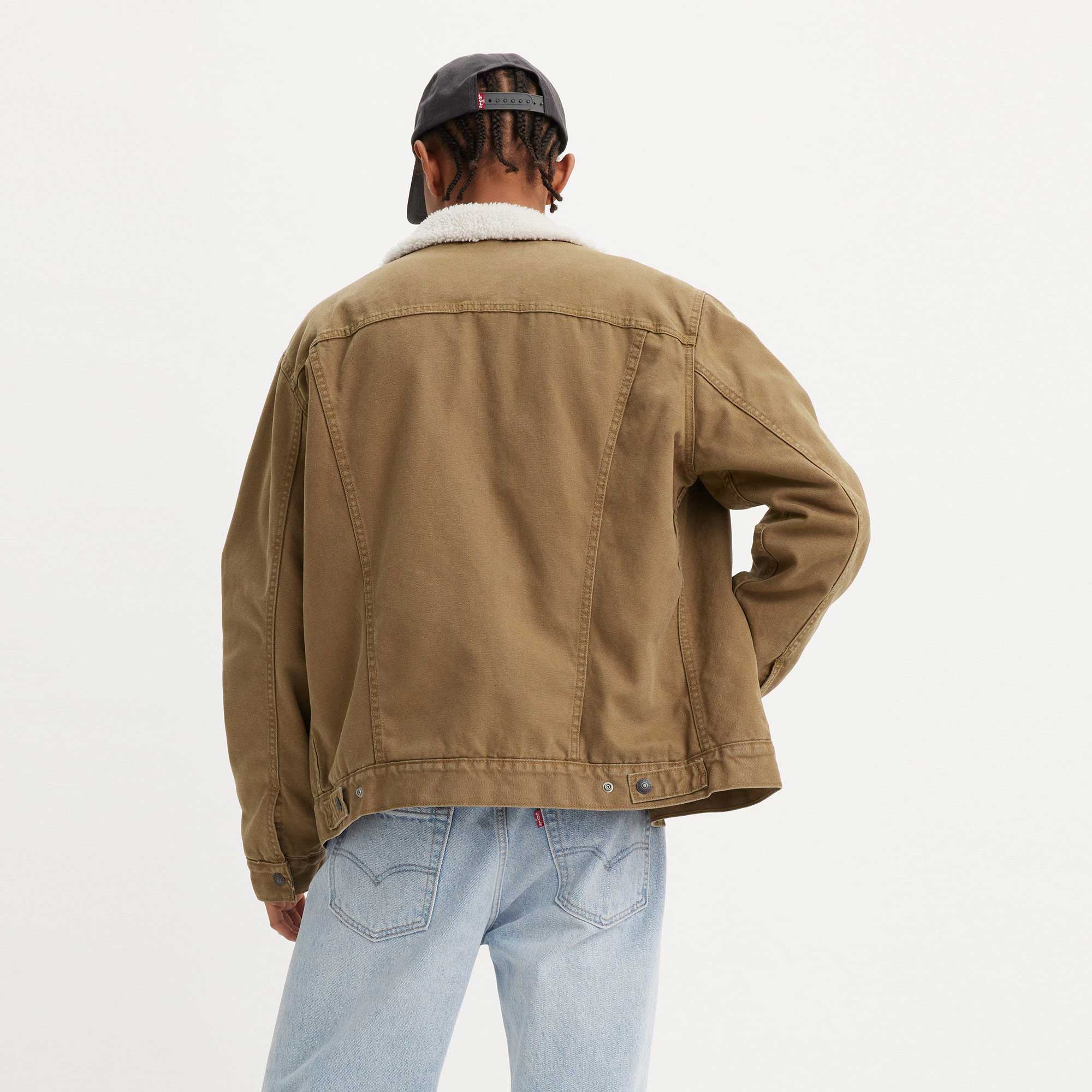 Levi's Type 3 Sherpa Trucker, washed cougar canvas - Image 3