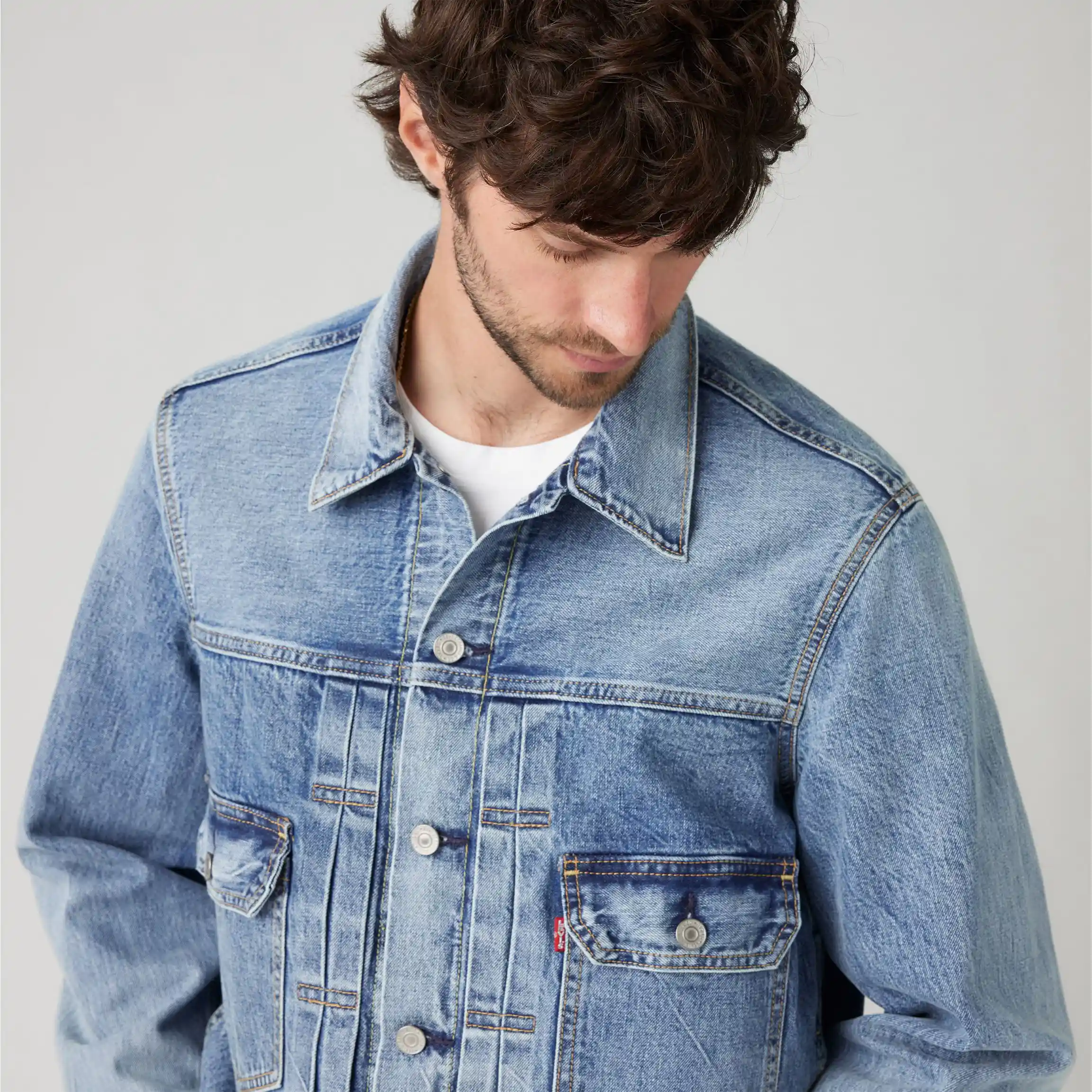 Levi's Type II Selvedge Trucker Jacket, blue sky - Image 3