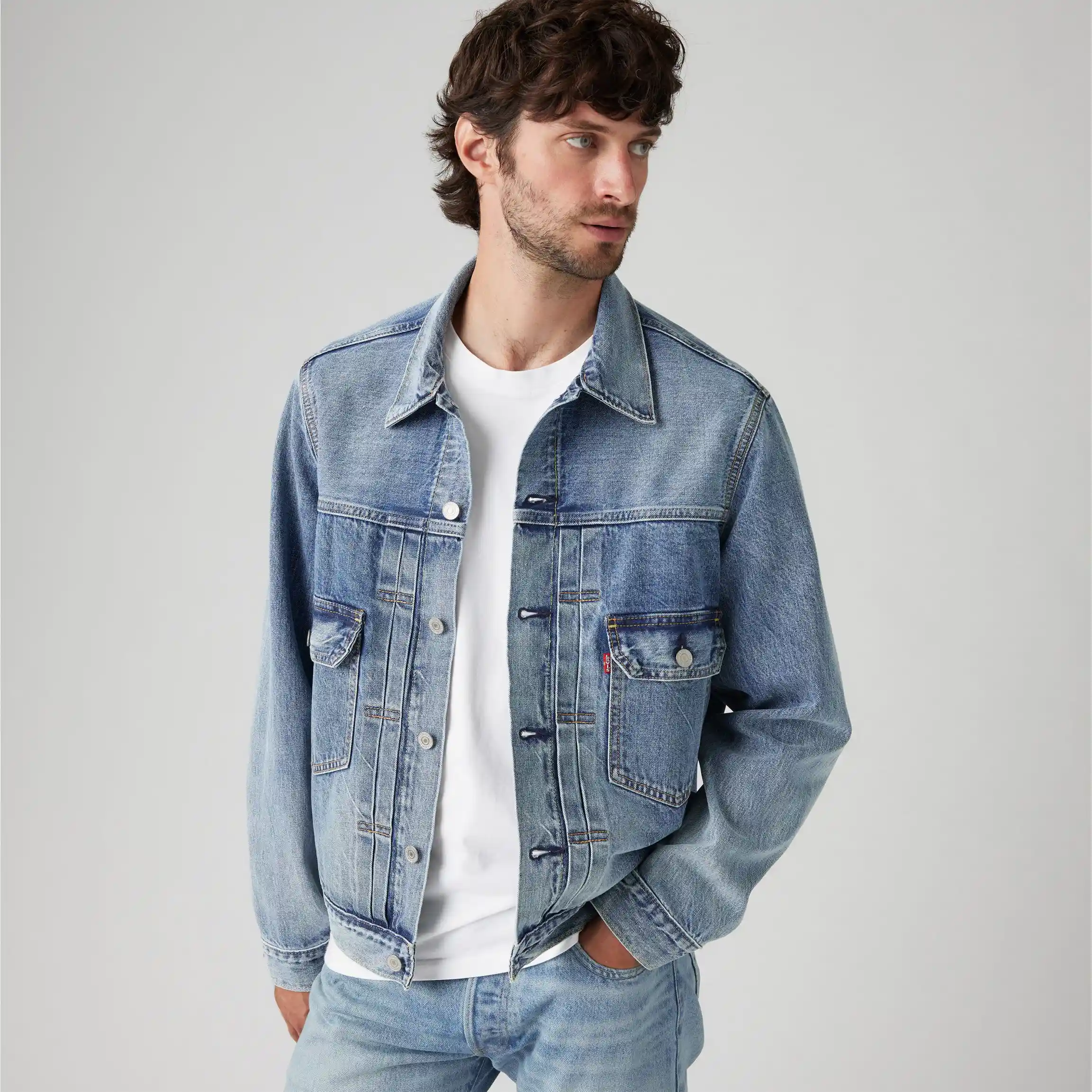 Levi's Type II Selvedge Trucker Jacket, blue sky - Image 4