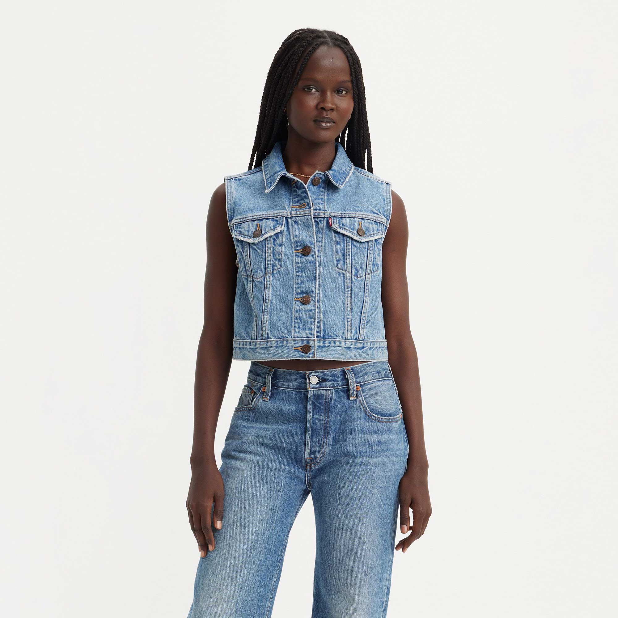 Levi's Womens XS Vest with Waistband, old notes