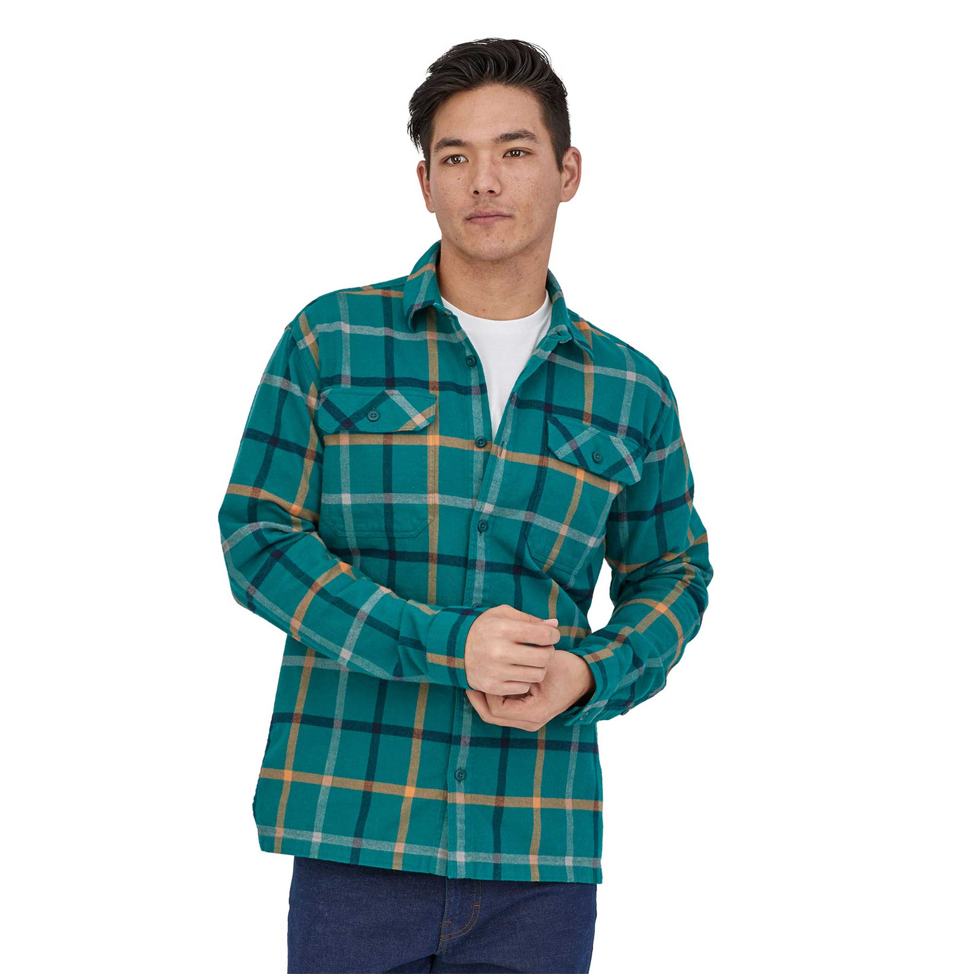 Patagonia Mens Long-sleeved Organic Cotton Midweight Fjord Flannel Shirt - Image 2