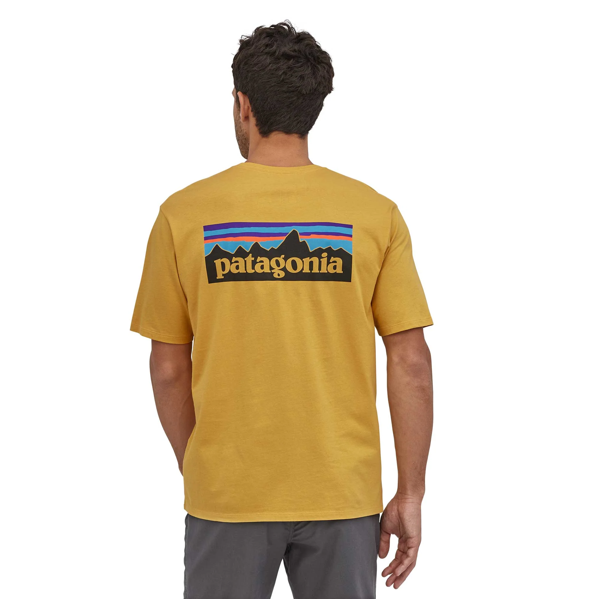 Patagonia Mens P-6 Logo Organic T-shirt - Image 3