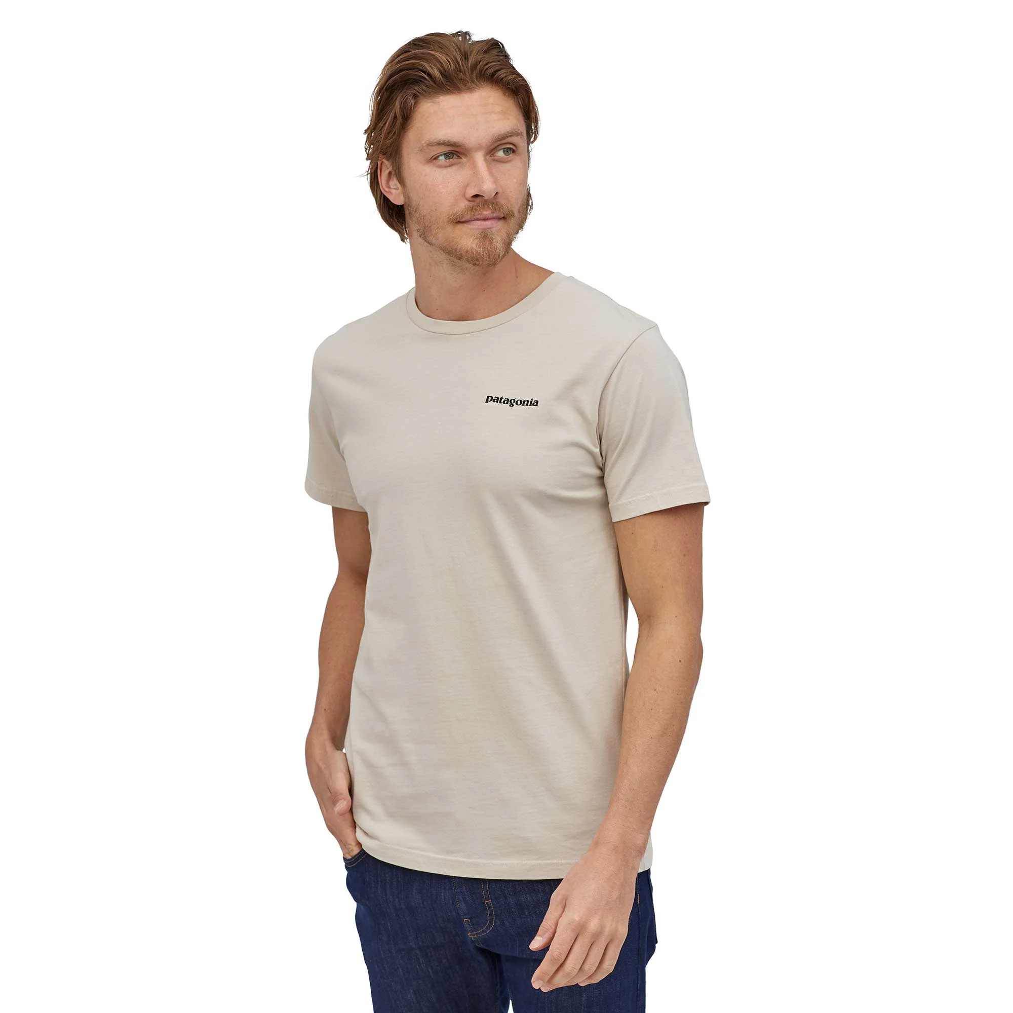 Patagonia Mens P-6 Logo Organic T-shirt - Image 2
