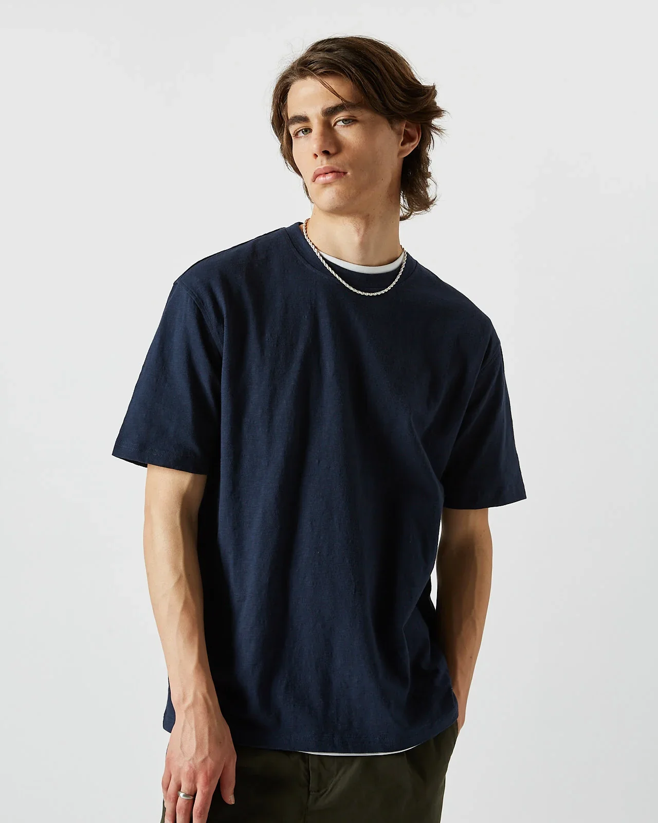 Minimum Heon Short Sleeved T-Shirt, navy blazer - Image 2