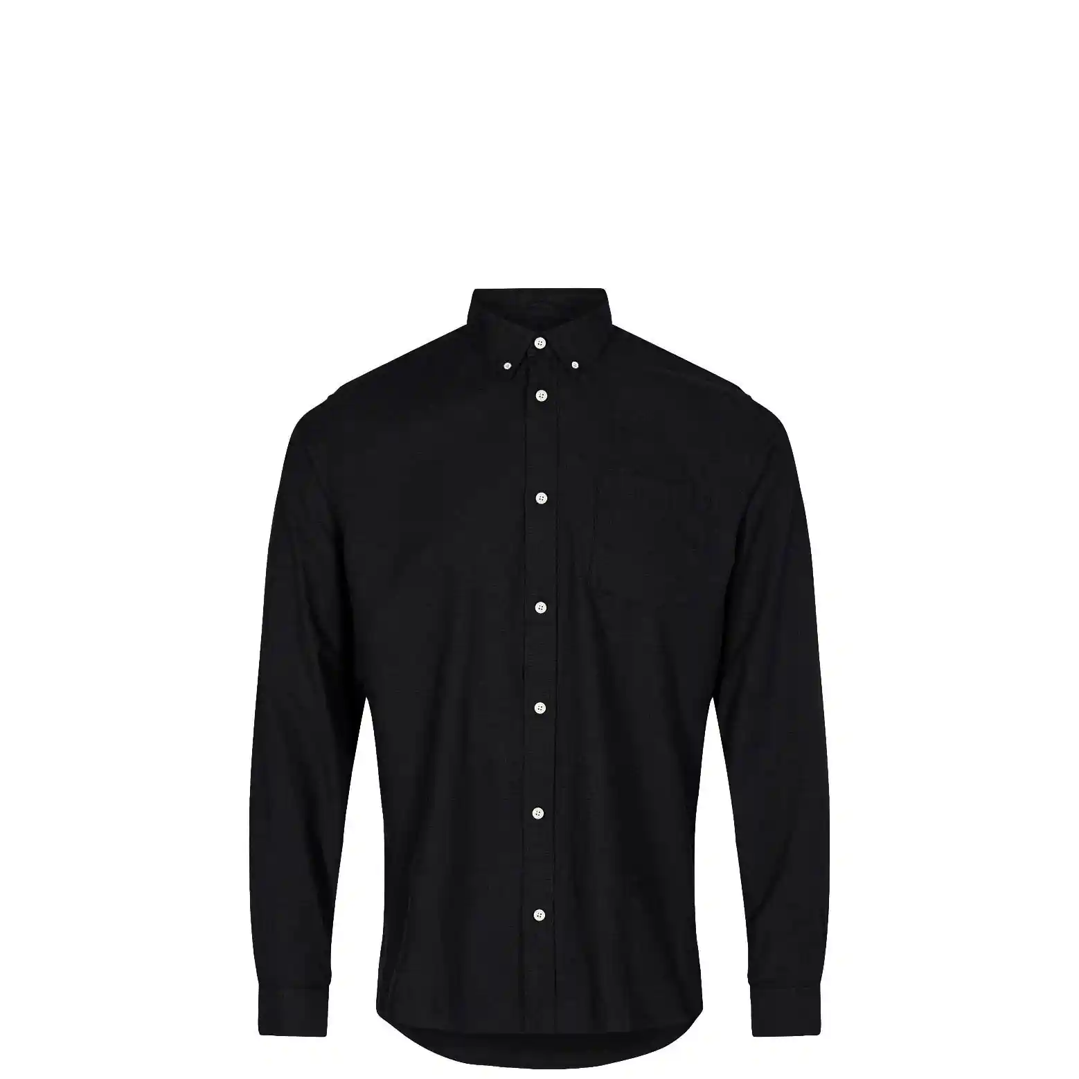 Minimum Jay 3.0 Longsleeve Shirt, black/grey melange